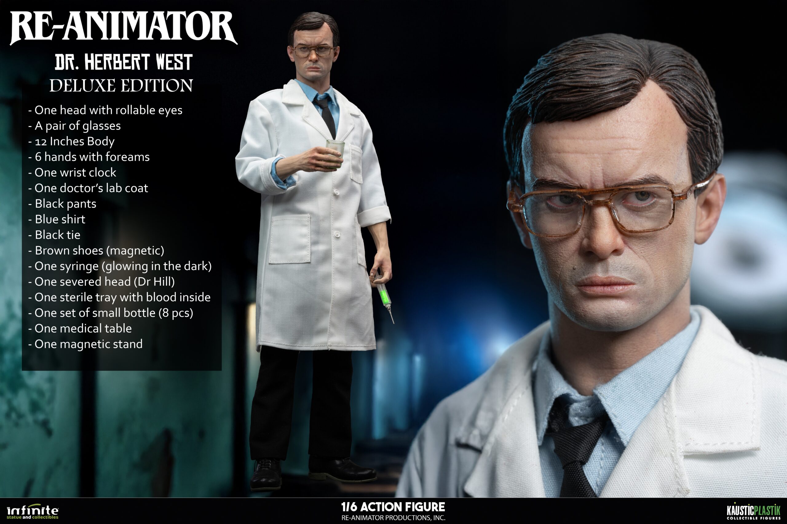 Infinite Statues Re-Animator - Doctor Herbert West 1/6 Scale Actionfigur (Deluxe Edition)