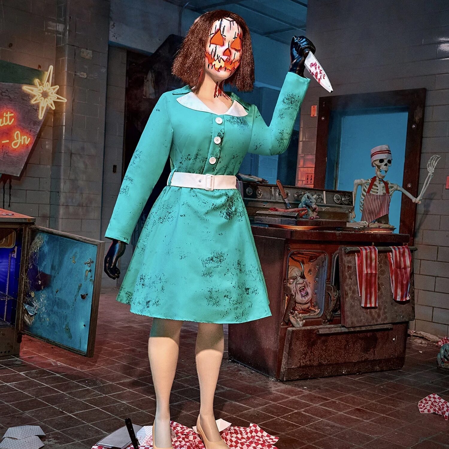 5.8ft Shirley Stab Halloween Animatronic