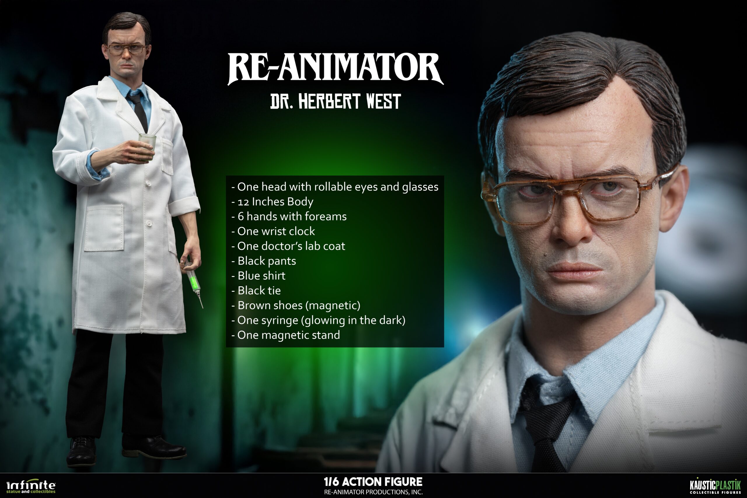 Infinite Statues Re-Animator - Doctor Herbert West 1/6 Scale Action Figure (Standard Edition)