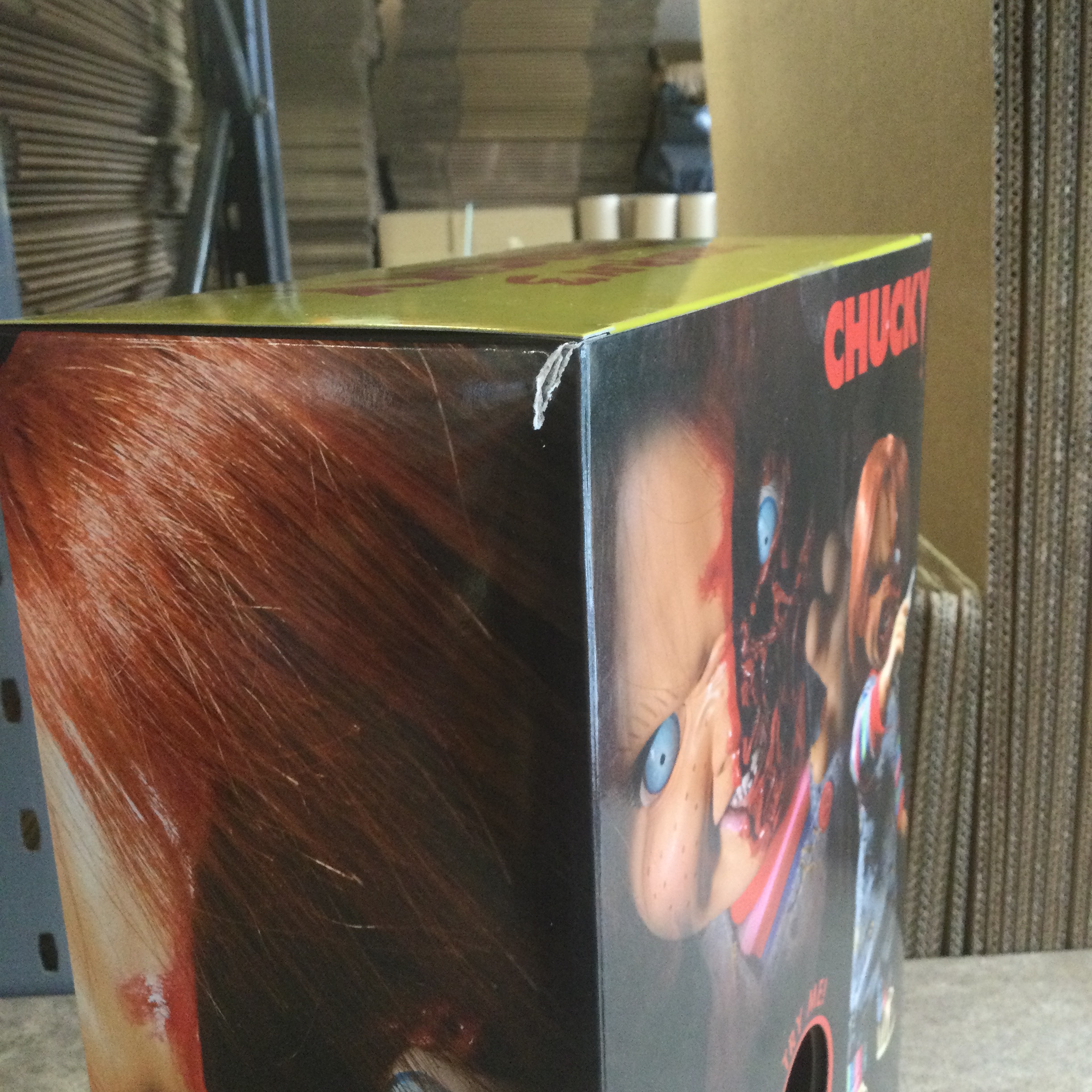 MEZCO Child's Play 3 Pizza Face Talking Chucky (IMPERFECT BOX)