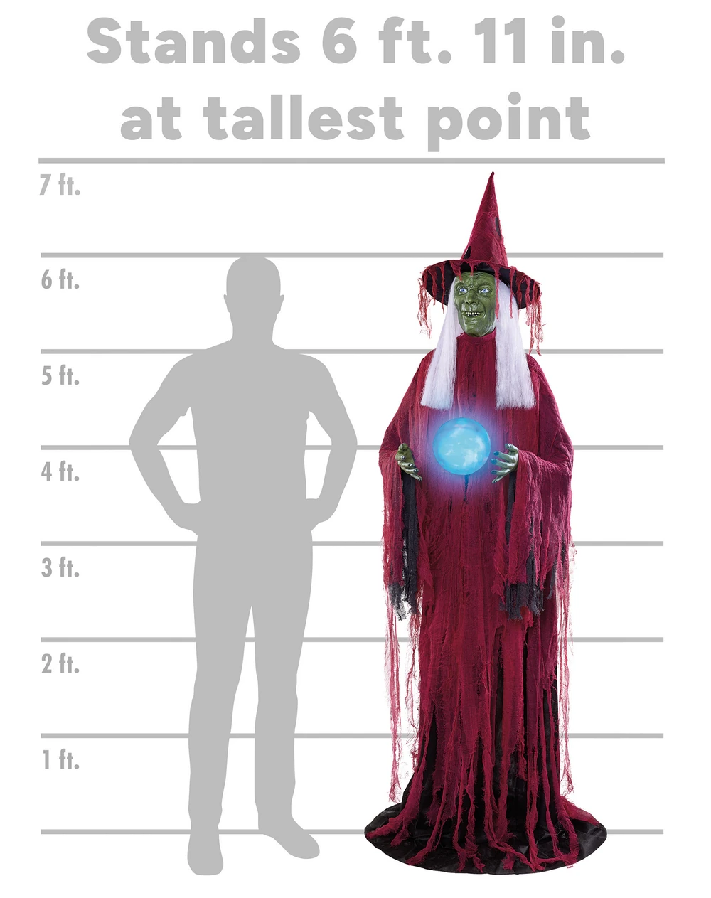 6.11ft Lady Misfortune Animatronique d'Halloween (Spirit Halloween)