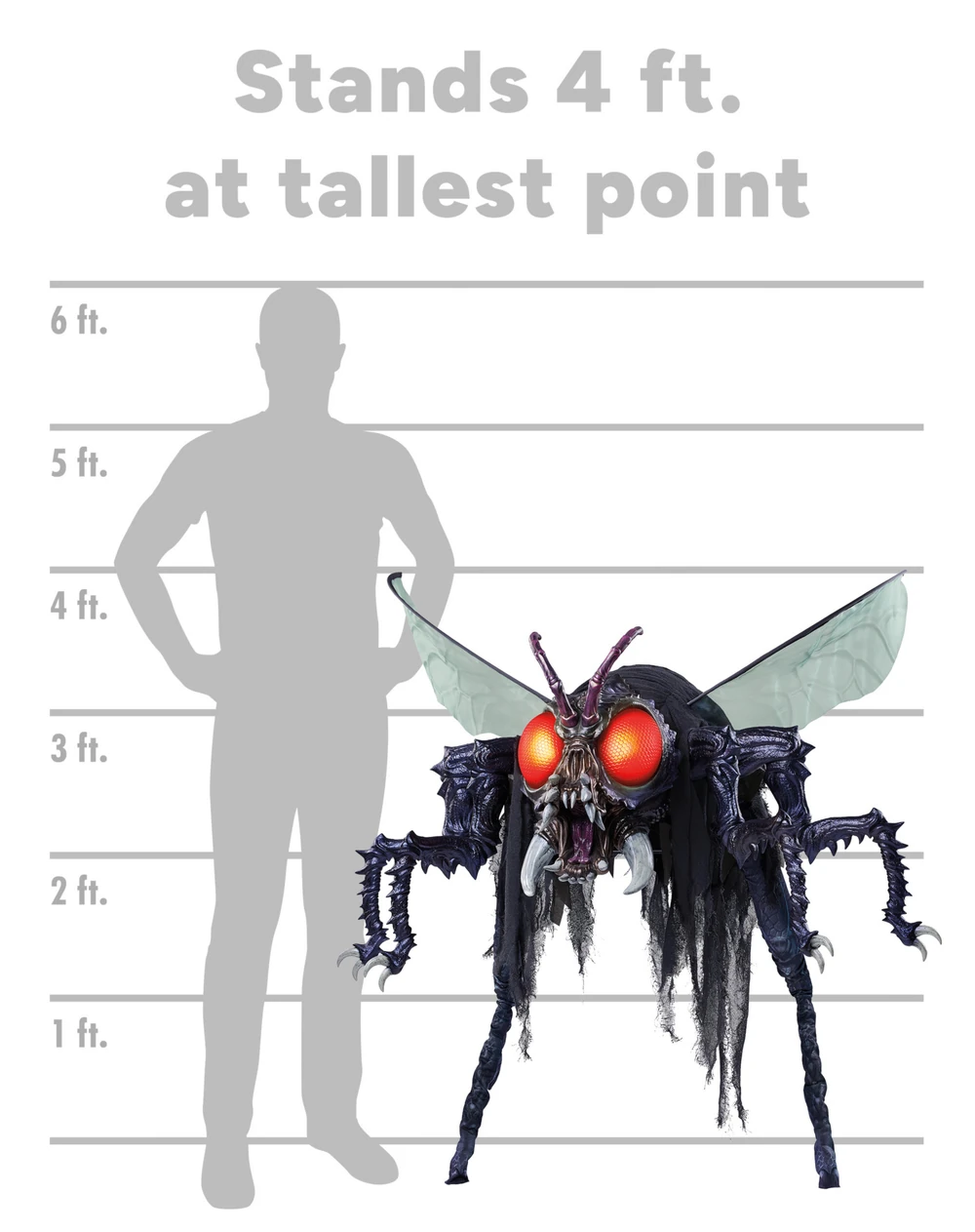 4 Fuß Buzz Fly Halloween Animatronic (Spirit Halloween)