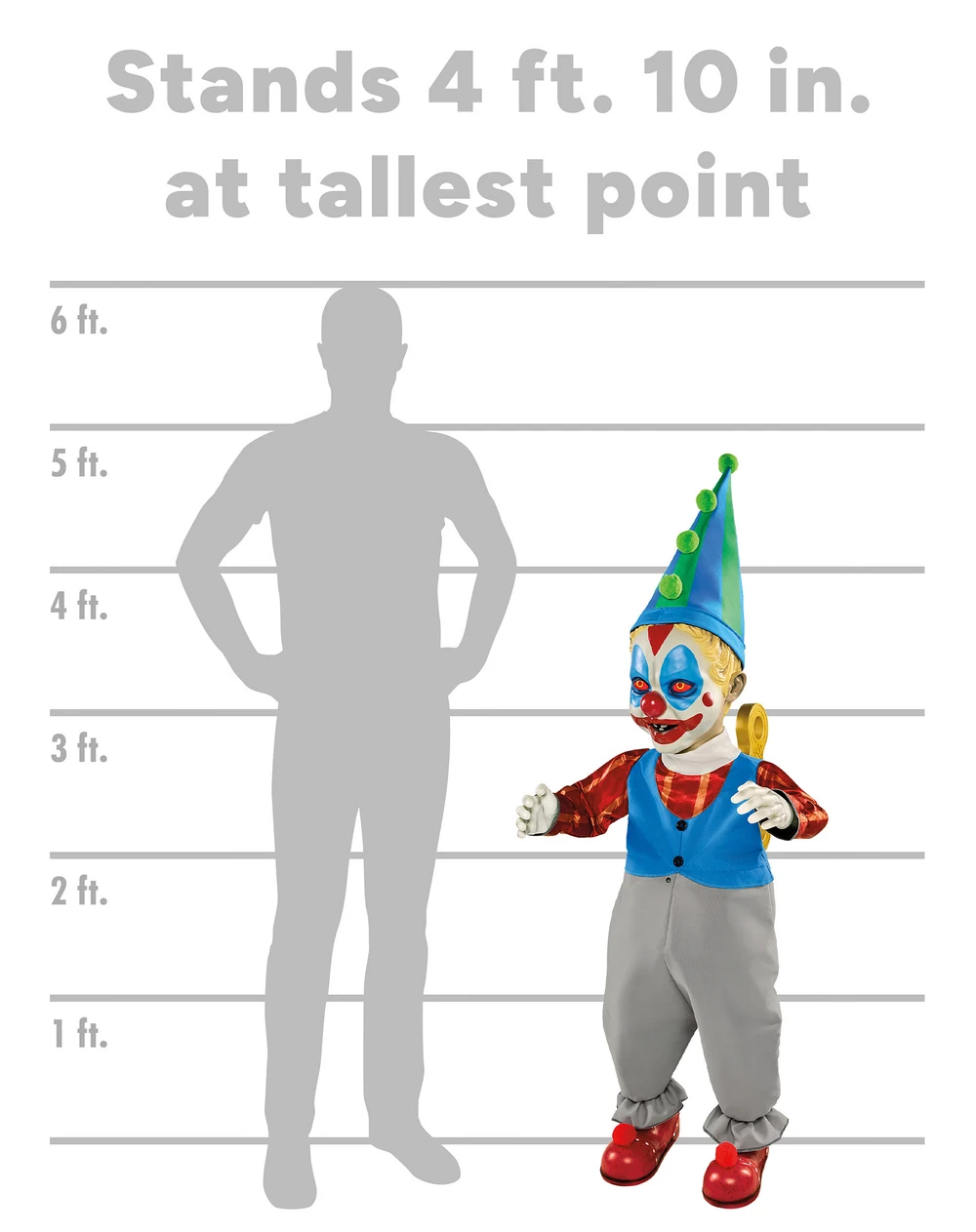 4.10ft Wind Up Wally Halloween-Animatronic (Spirit Halloween)