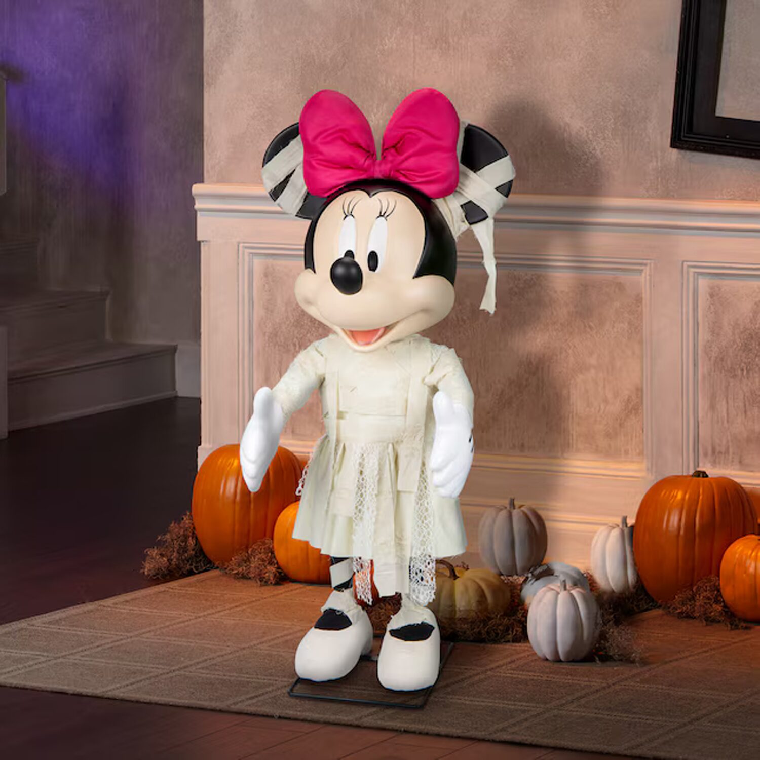 Animatronique d'Halloween Minnie Mouse Momie de 4 pieds
