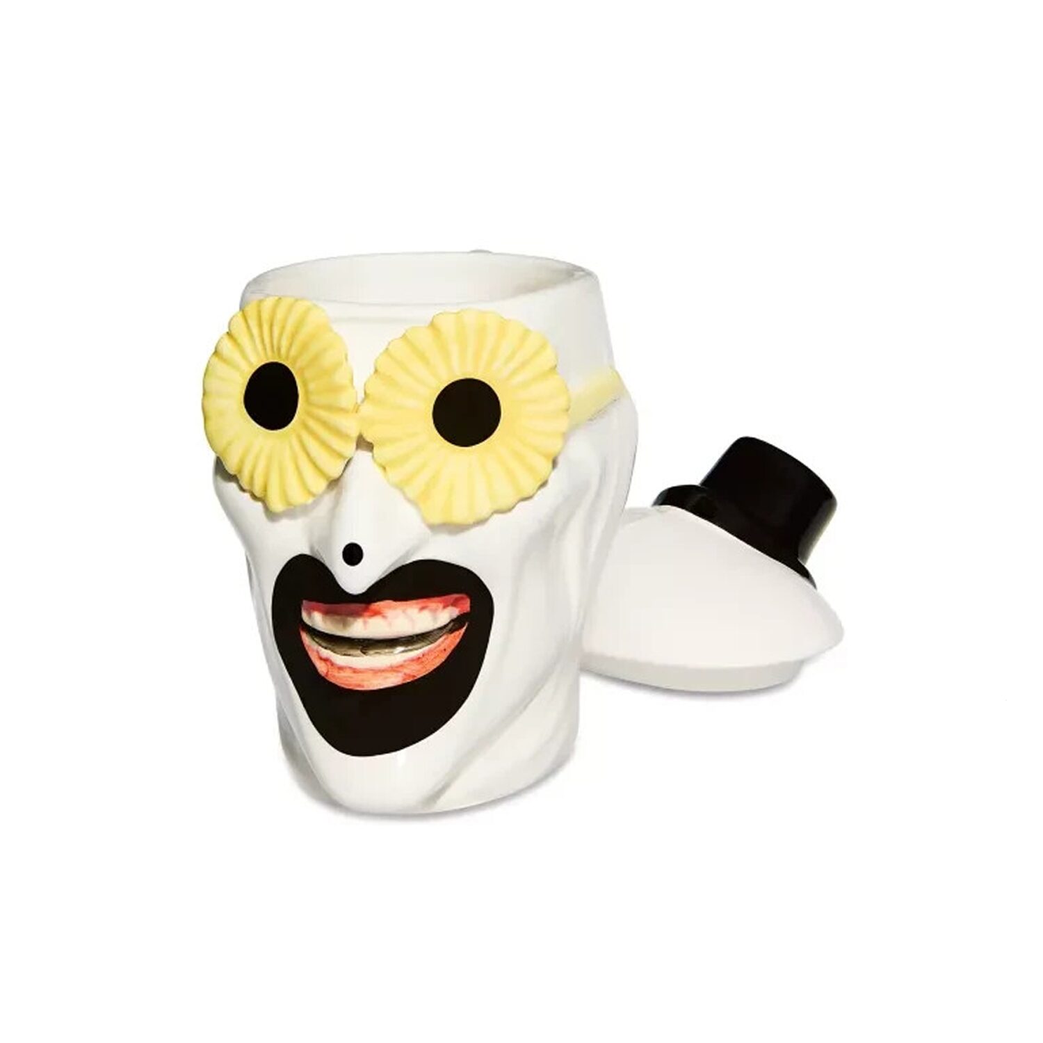 Terrifier Art the Clown Daisy Glasses Coffee Mug (Spirit Halloween)