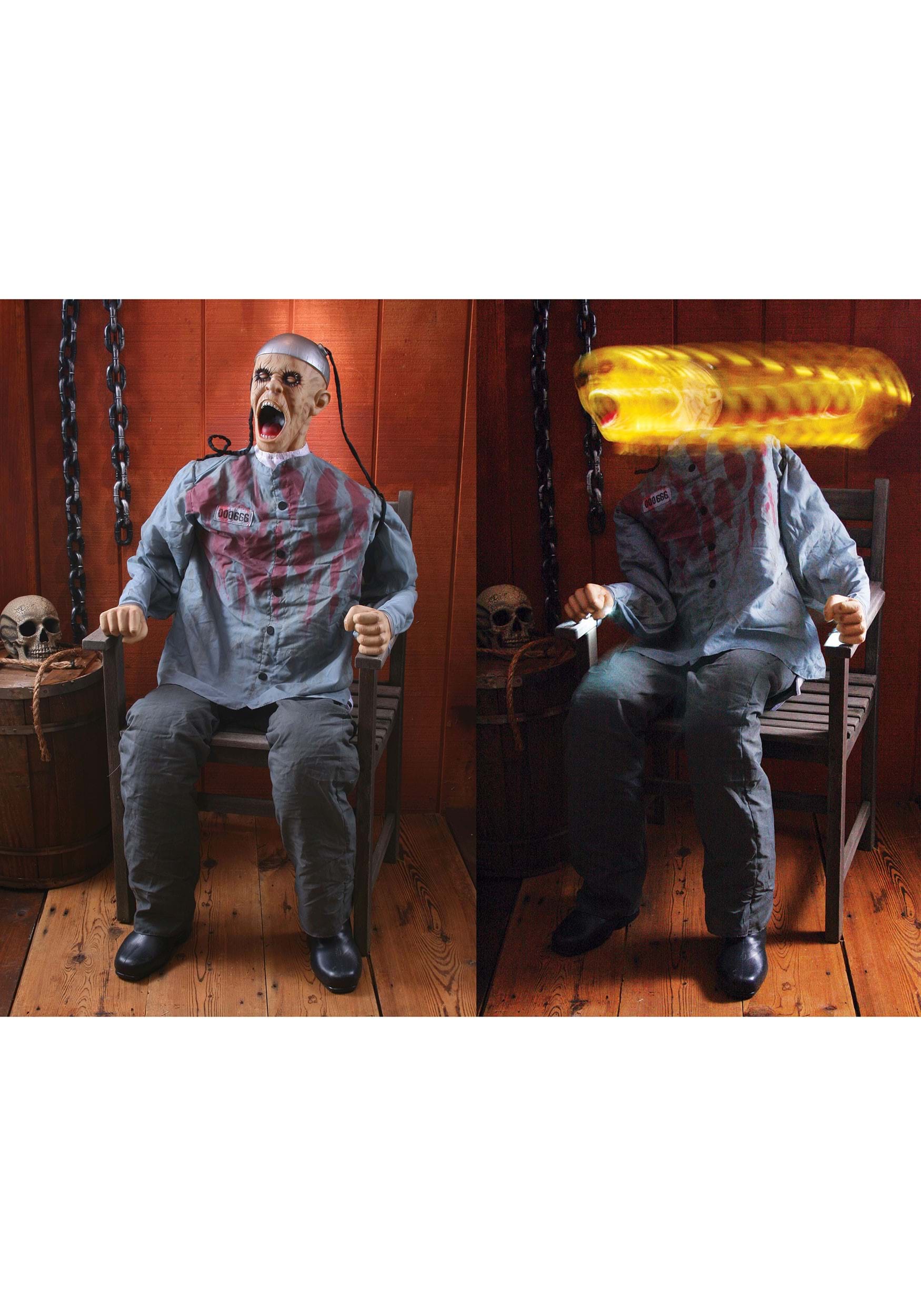 5ft Death Row Prisoner Halloween Animatronic