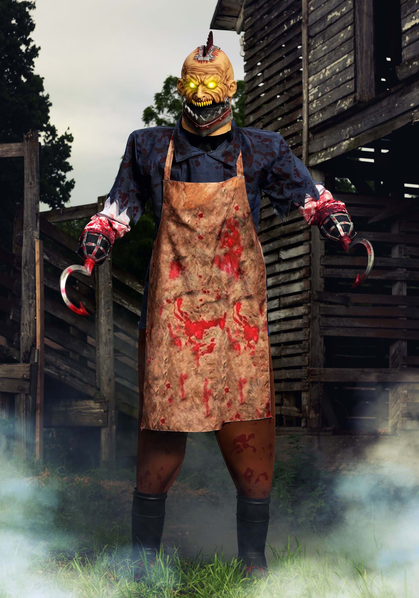 7.5ft Bloody Buzzhead Butcher Animatronic d'Halloween