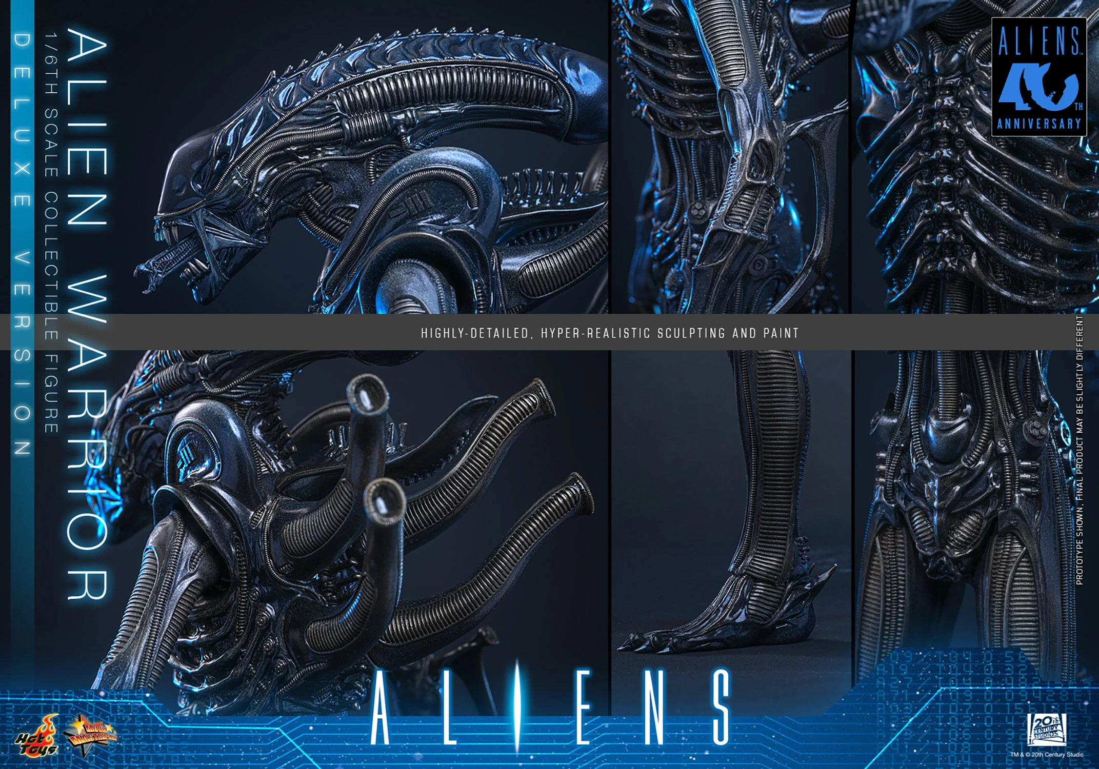 Hot Toys Aliens - Xenomorph Alien Krieger Deluxe Edition 1/6 Skala Actionfigur