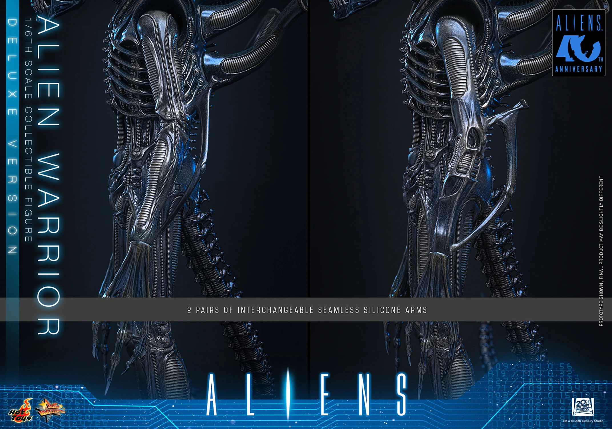 Hot Toys Aliens - Xenomorph Alien Krieger Deluxe Edition 1/6 Skala Actionfigur