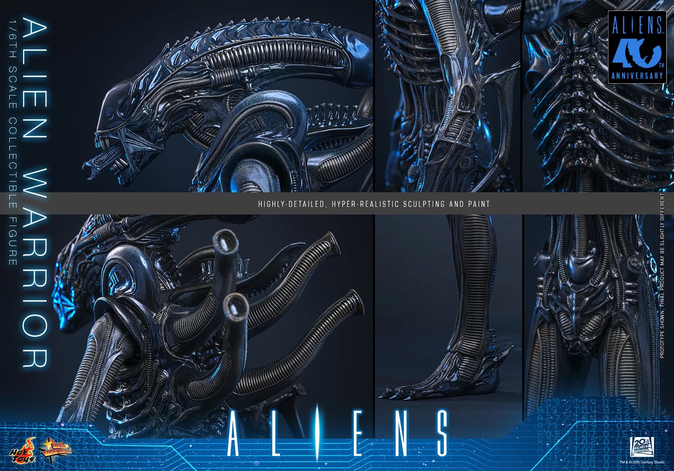 Hot Toys Aliens - Xenomorph Alien Warrior 1/6 Scale Action Figure
