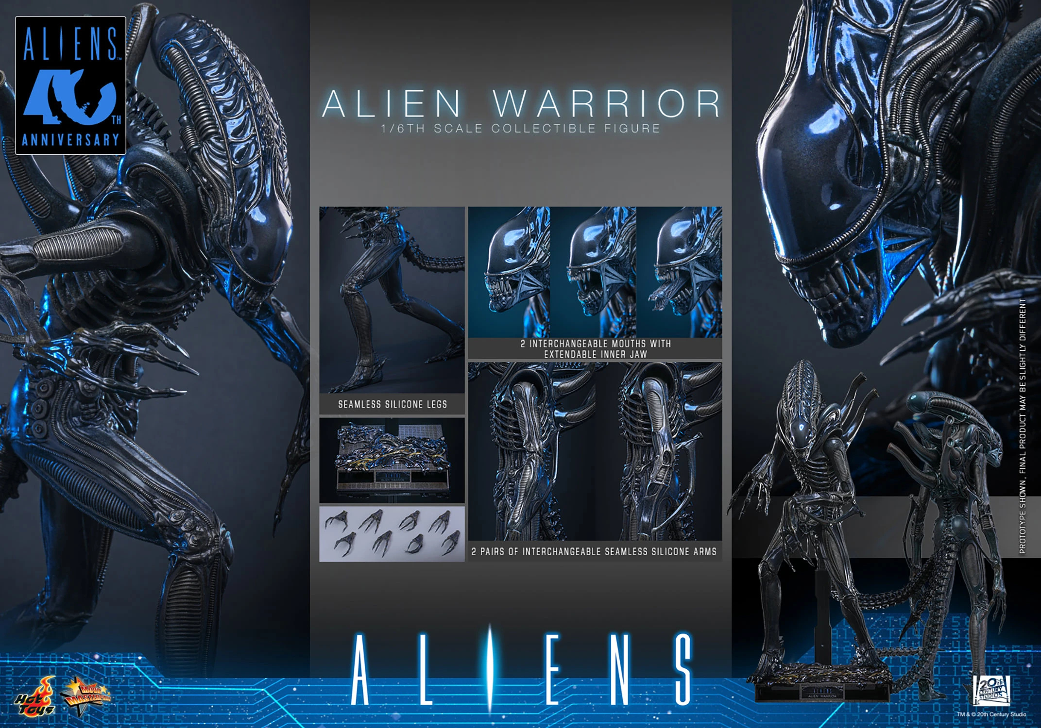 Hot Toys Aliens - Xenomorph Alien Warrior 1/6 Scale Action Figure