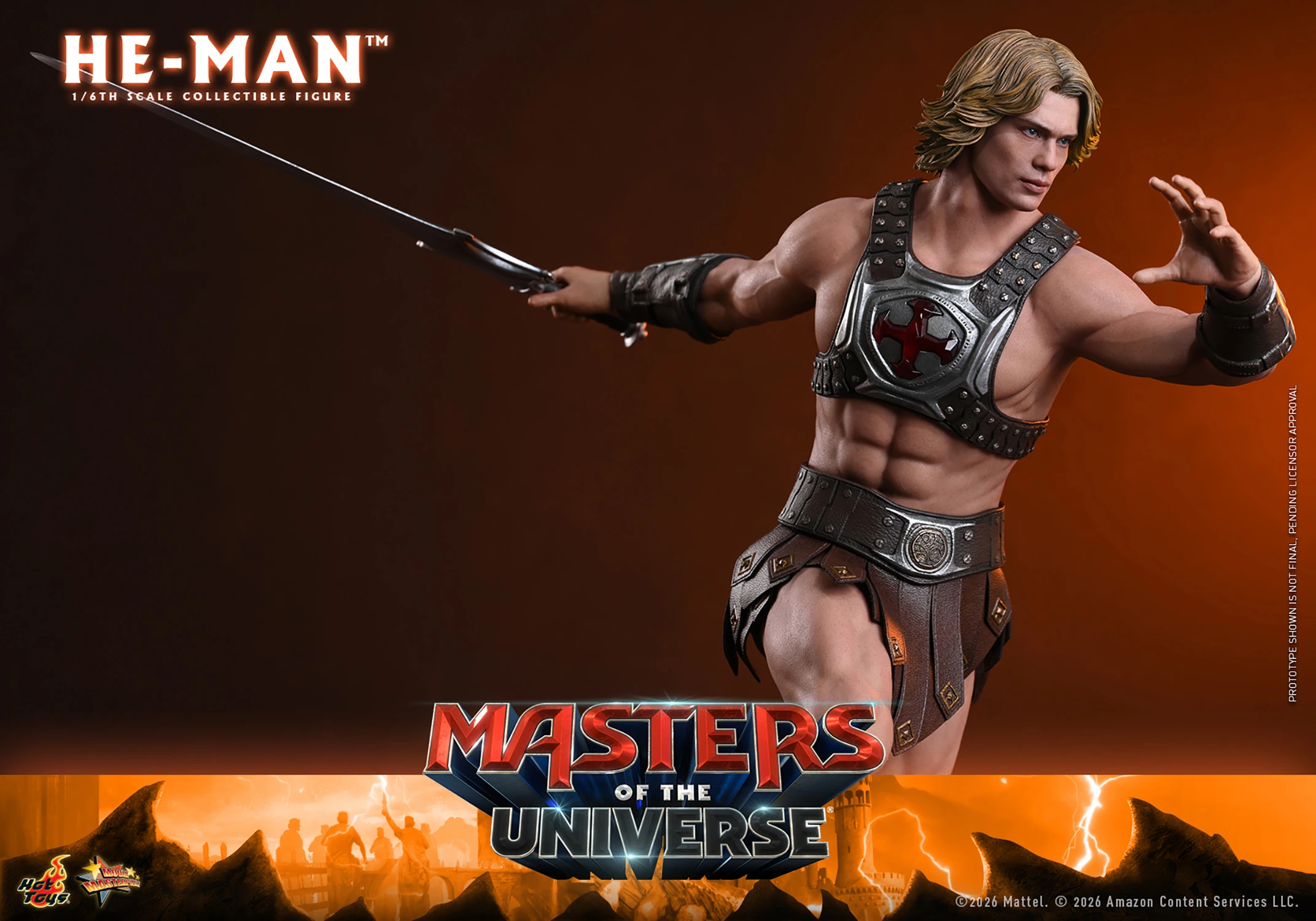 Figurine d'action Maîtres de l'Univers Hot Toys – He-Man à l'échelle 1/6