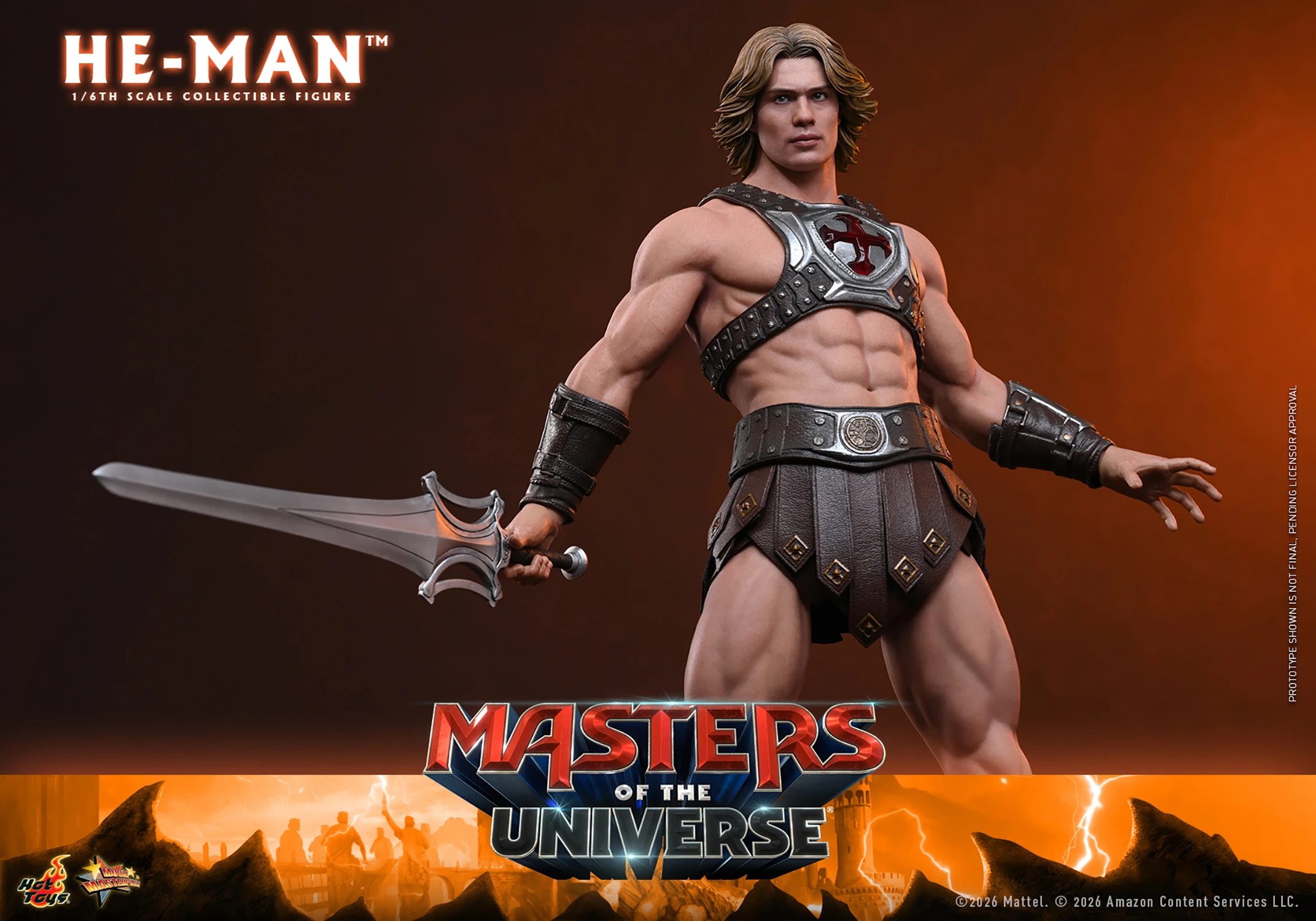 Figurine d'action Maîtres de l'Univers Hot Toys – He-Man à l'échelle 1/6