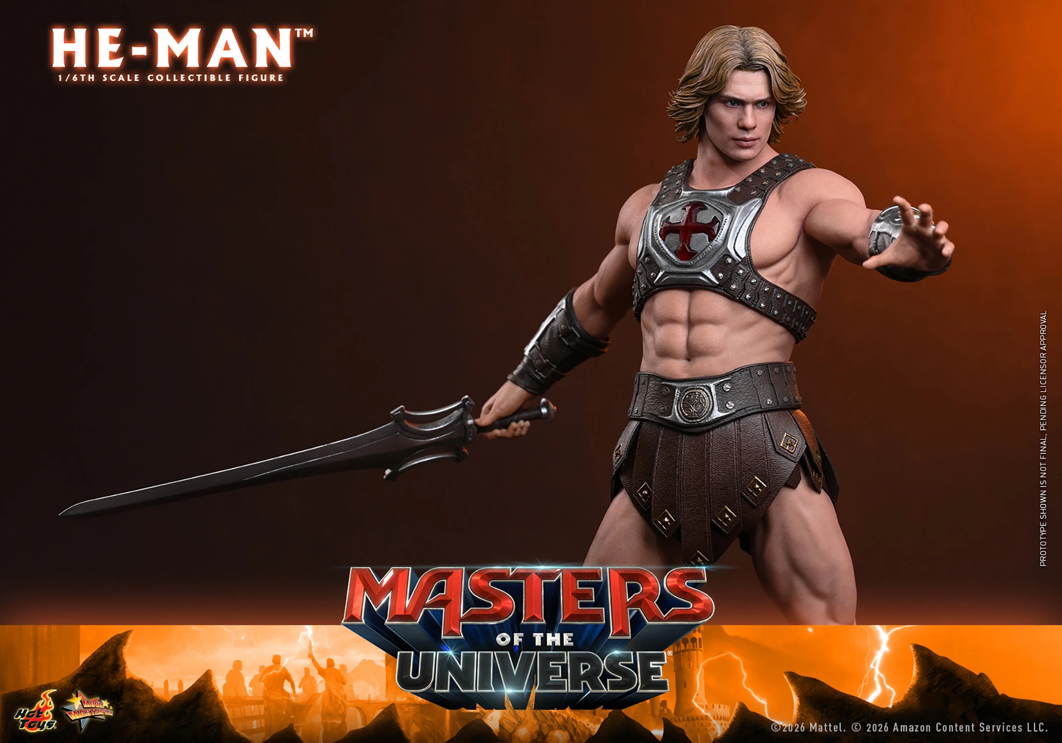 Figurine d'action Maîtres de l'Univers Hot Toys – He-Man à l'échelle 1/6