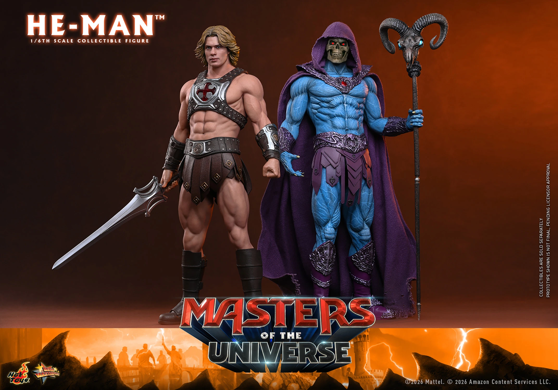 Figurine d'action Maîtres de l'Univers Hot Toys – He-Man à l'échelle 1/6