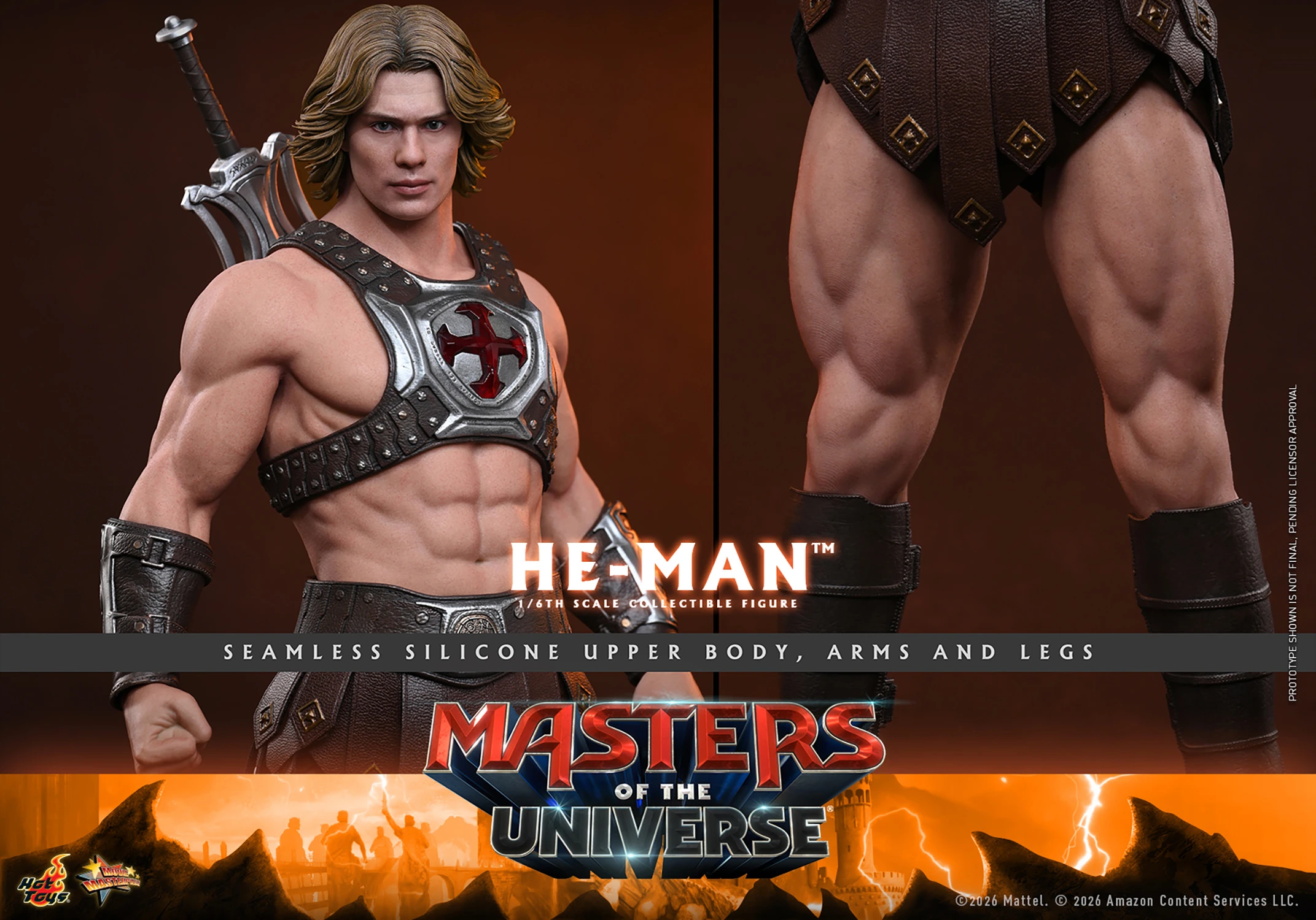 Figurine d'action Maîtres de l'Univers Hot Toys – He-Man à l'échelle 1/6