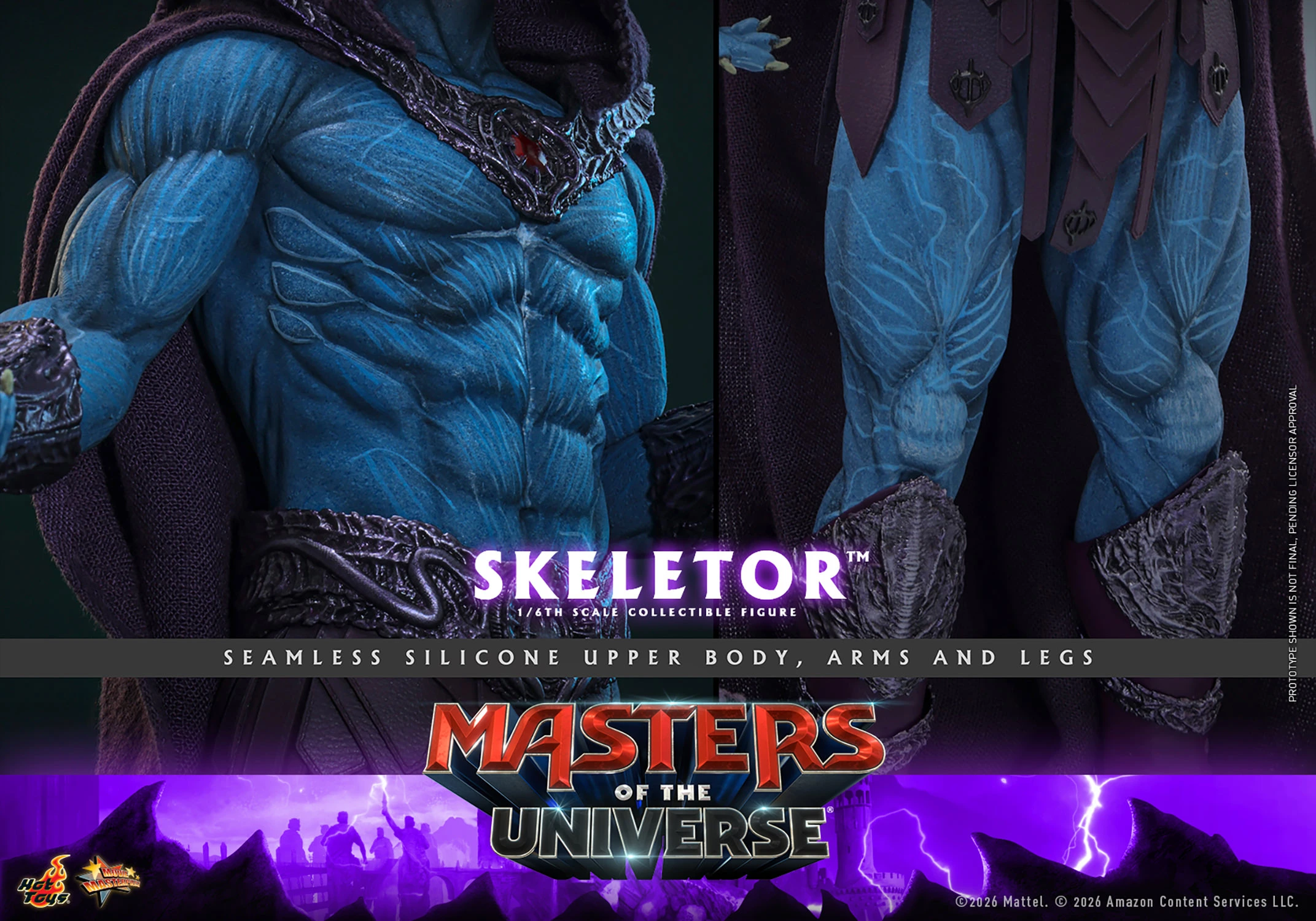 Figurine d'action Skeletor à l'échelle 1/6 de la maîtrise des univers Hot Toys