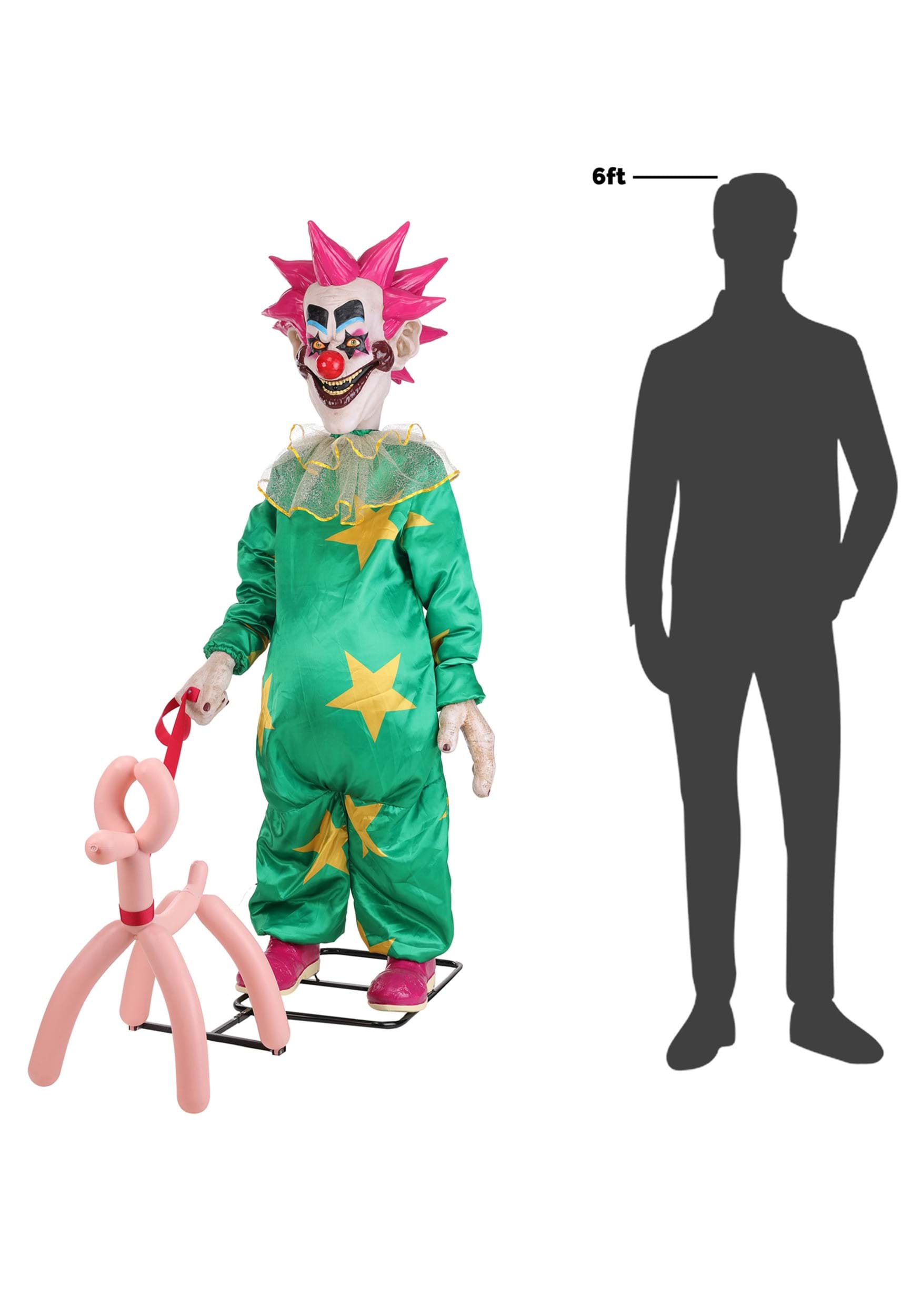 5.8ft Killer Klowns from Outer Space - Spikey Halloween Animatronic