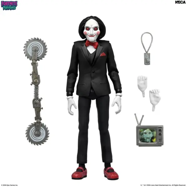NECA Fortnite X Saw - Fortnitemares Billy the Puppet Actionfigur im Maßstab 18 cm