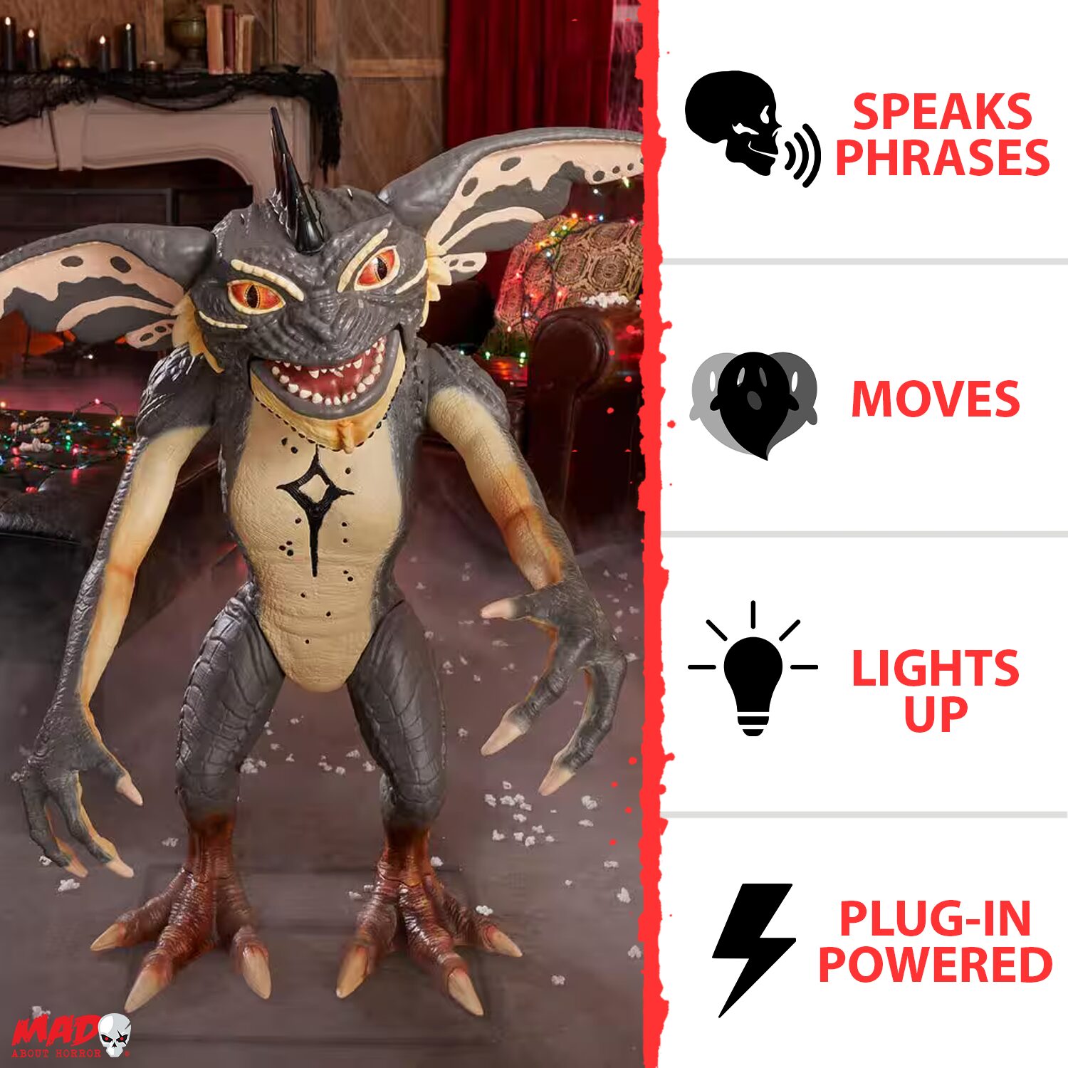 3,5 Fuß Gremlins Mohawk Halloween Animatronic