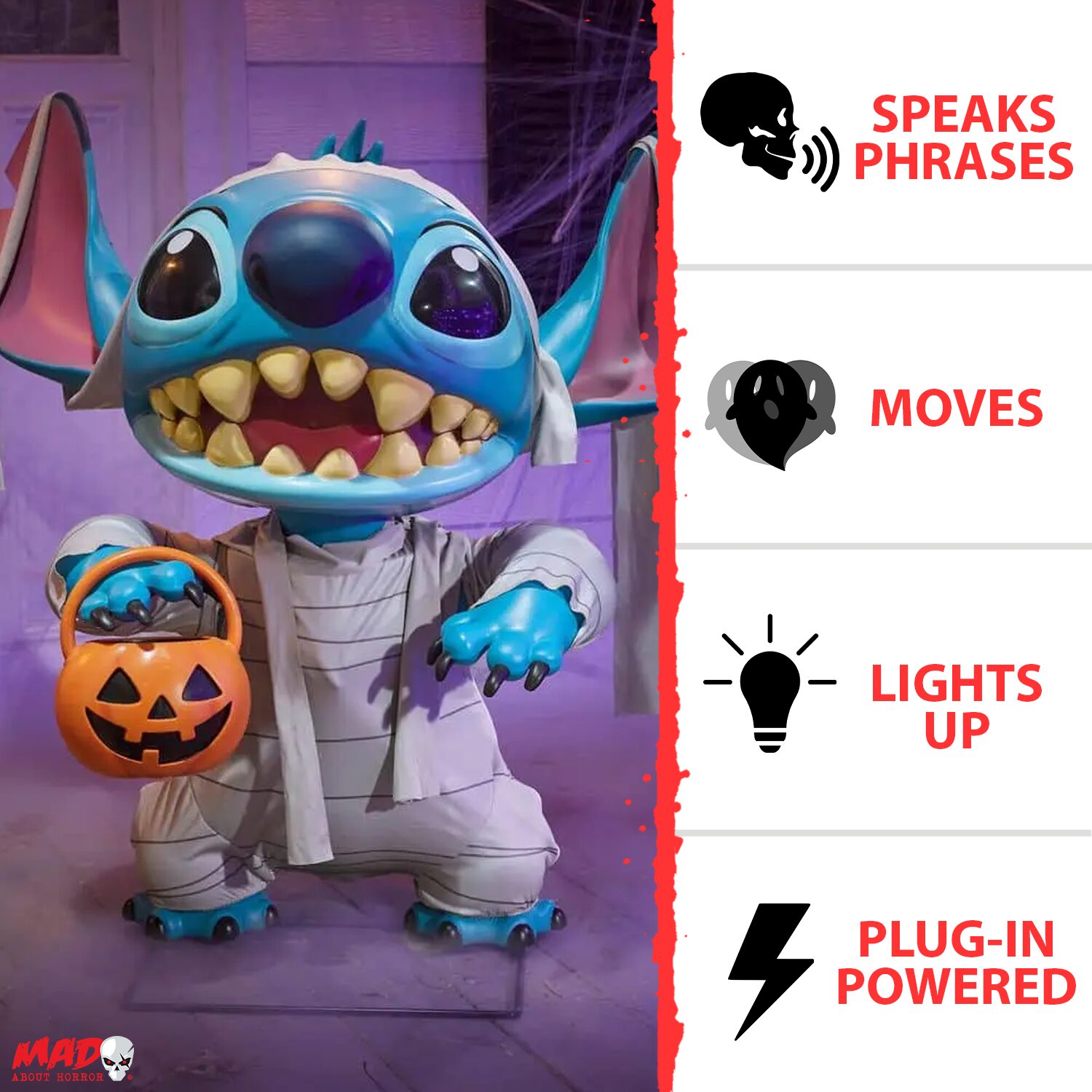 Stitch Animatronique à LED de 3 pieds