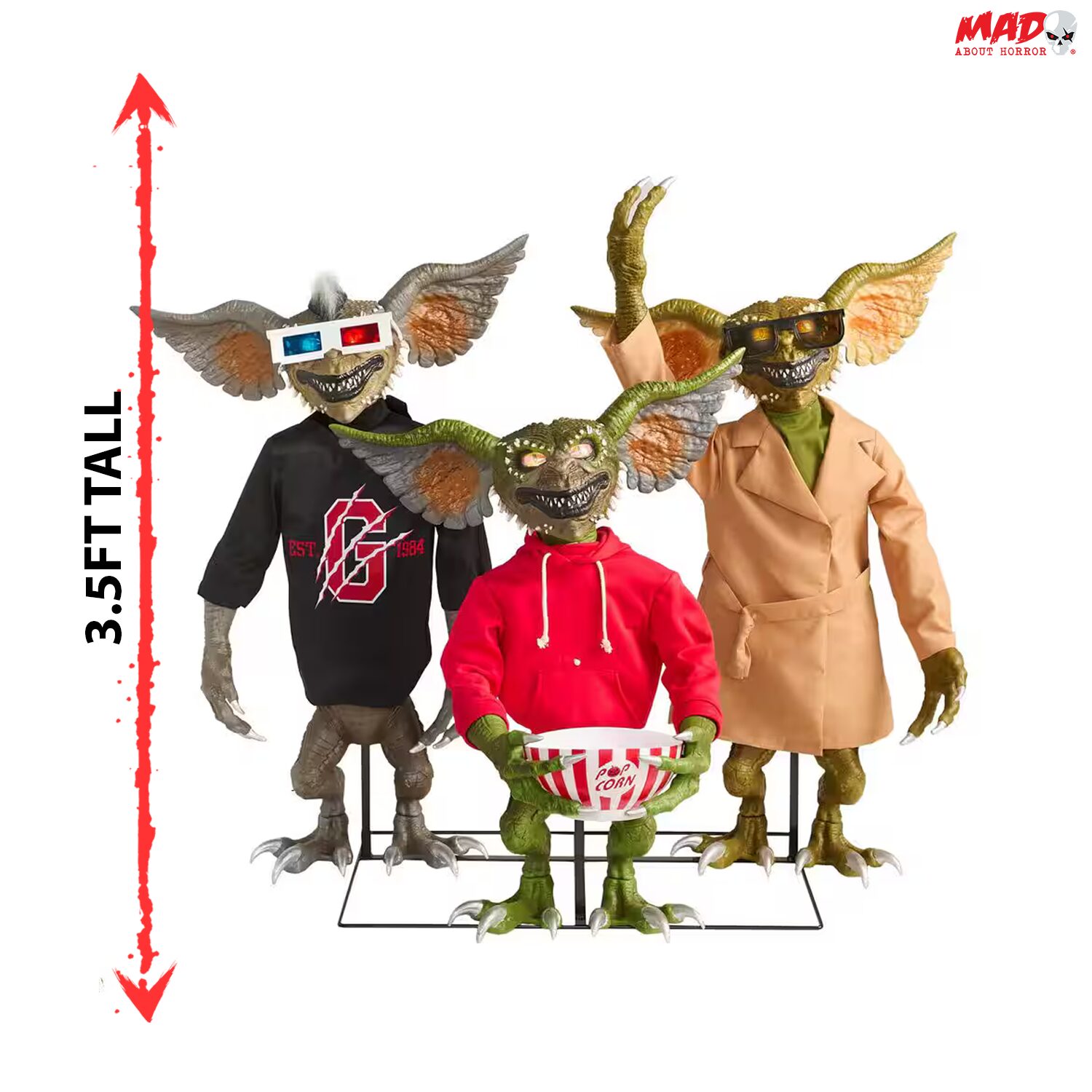 Animatronique d'Halloween Gremlins de 1,50 m en 3 pièces