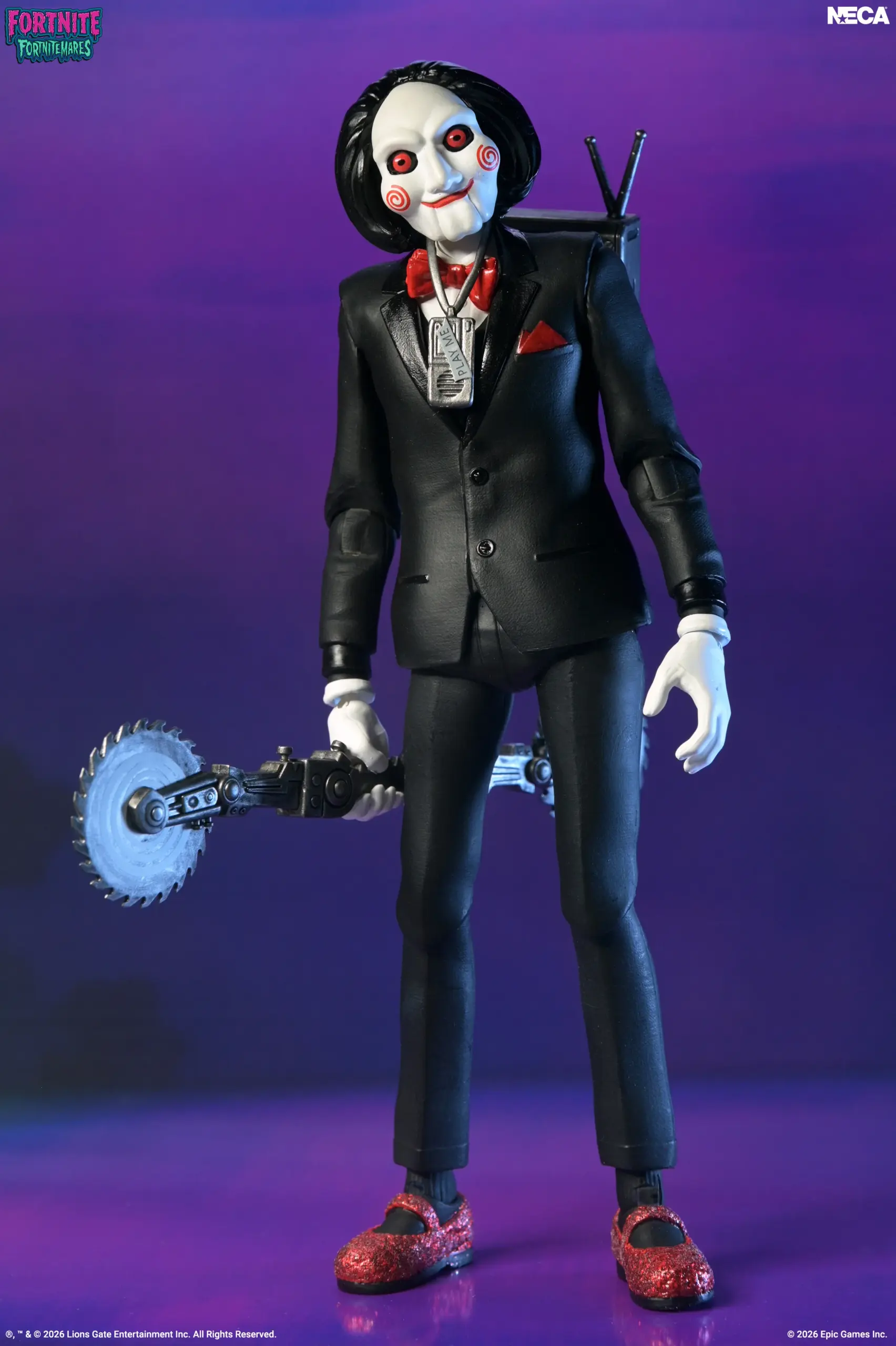 NECA Fortnite X Saw - Fortnitemares Billy the Puppet Actionfigur im Maßstab 18 cm