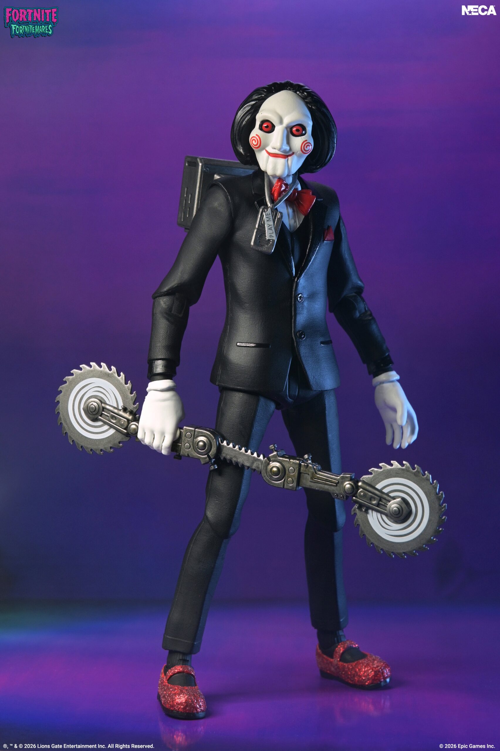 NECA Fortnite X Saw - Fortnitemares Billy the Puppet Actionfigur im Maßstab 18 cm