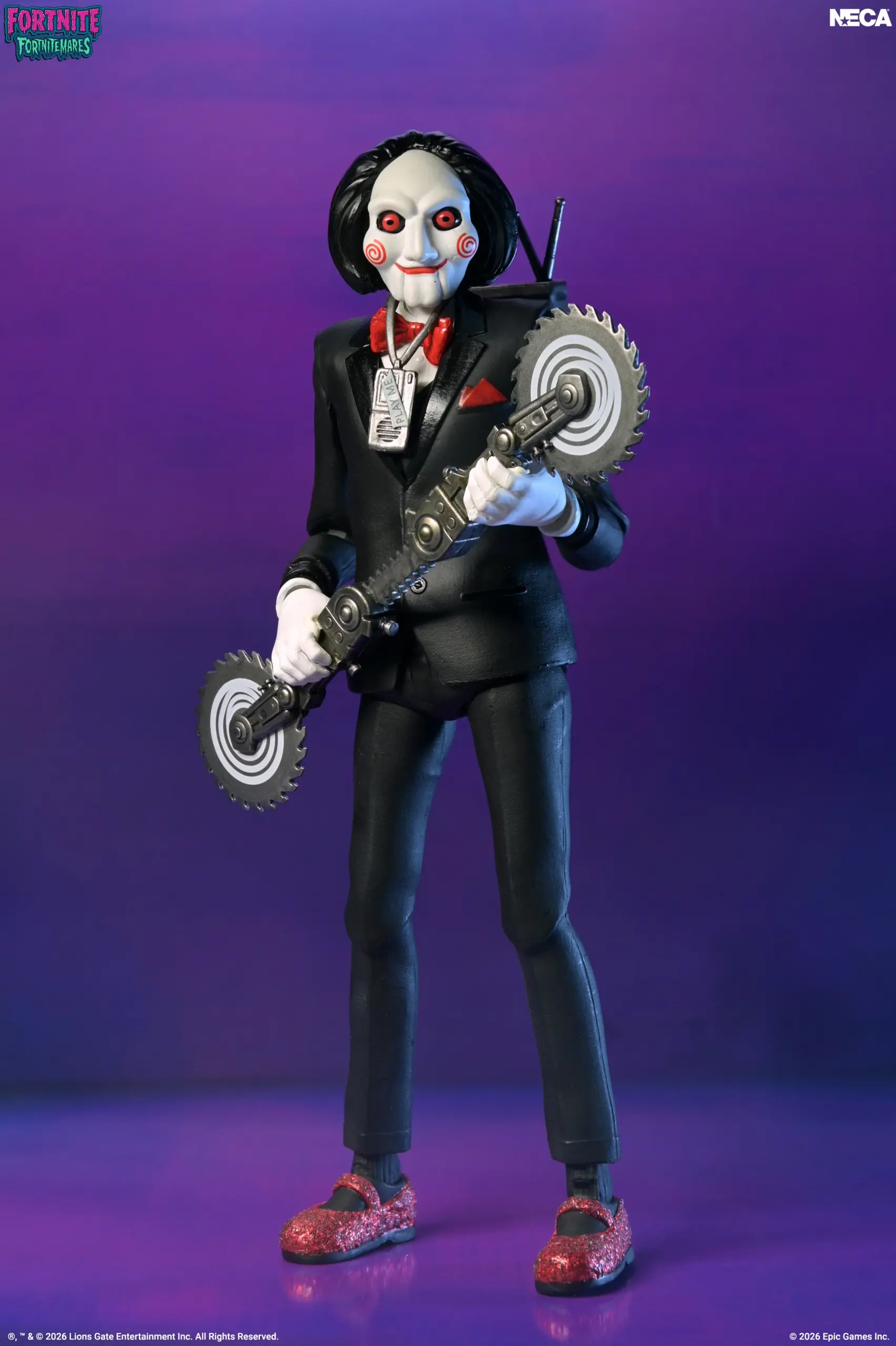 NECA Fortnite X Saw - Fortnitemares Billy the Puppet Actionfigur im Maßstab 18 cm