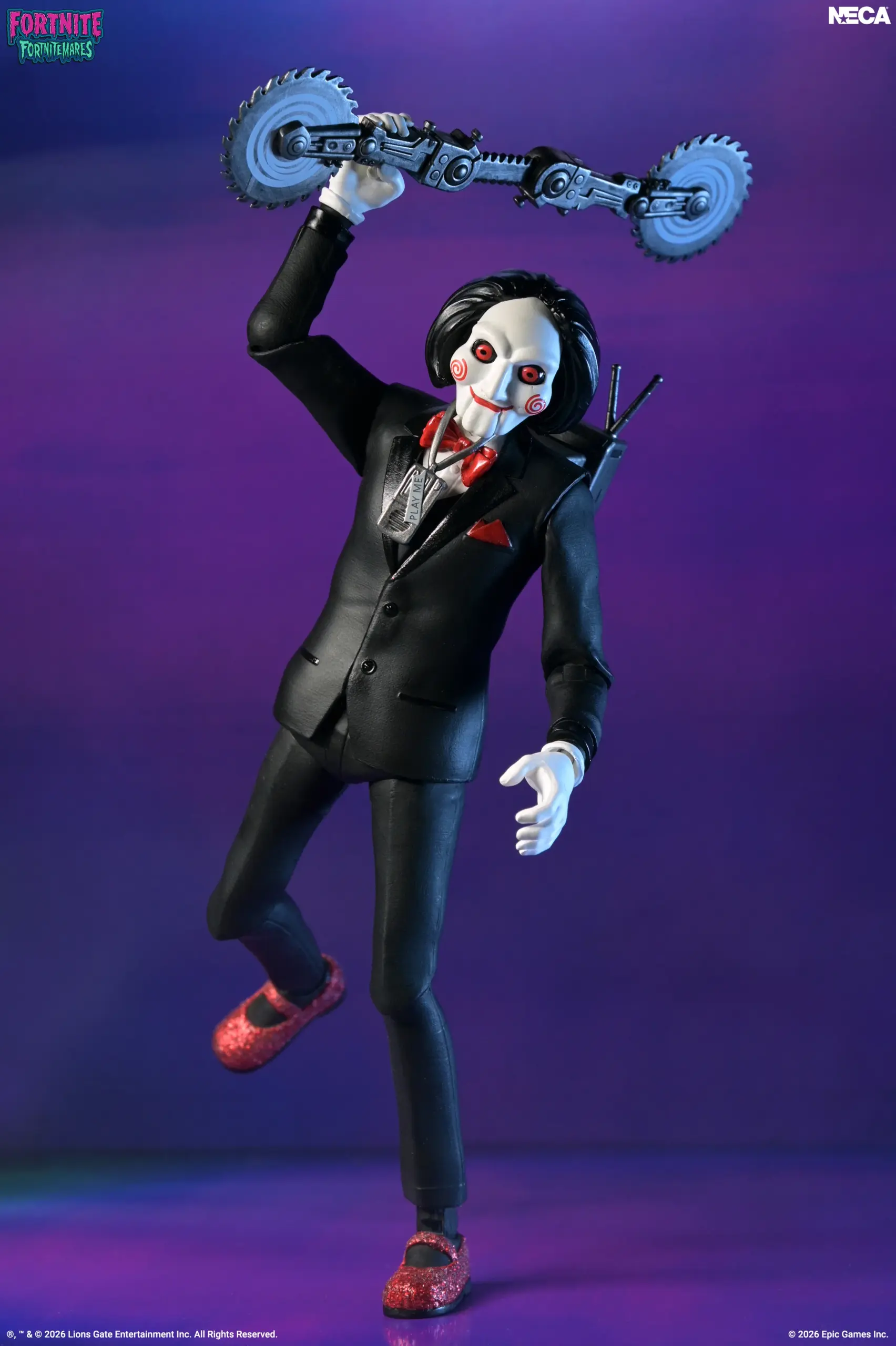NECA Fortnite X Saw - Fortnitemares Billy the Puppet Actionfigur im Maßstab 18 cm