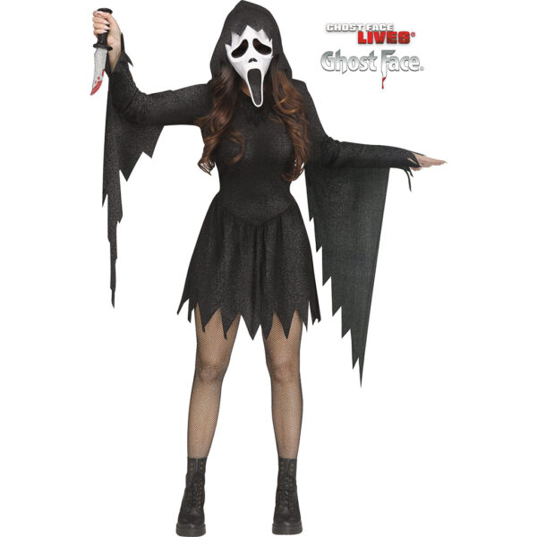 Ghostface - Costume paillettes noires