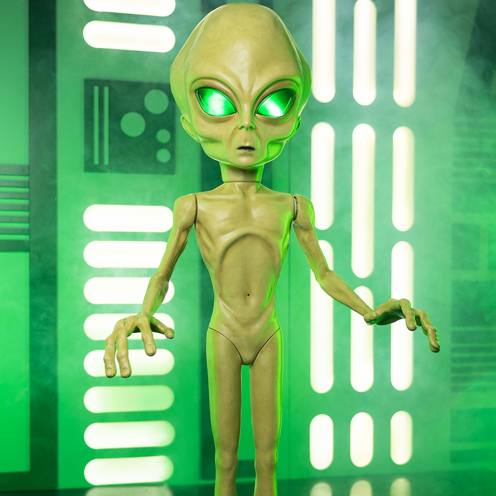 4,5 Fuß Area 51 Roswell Alien Halloween Animatronic