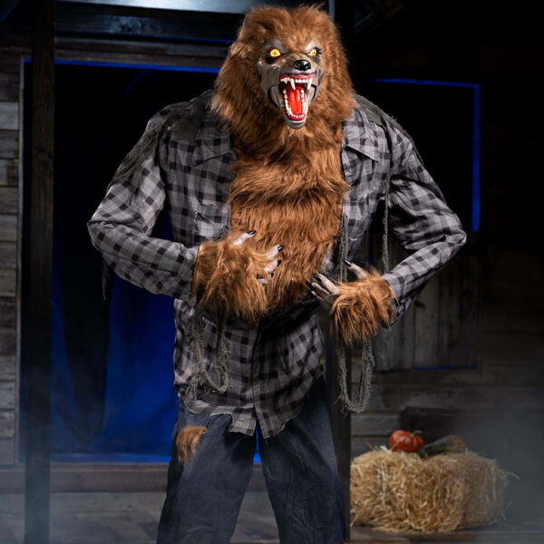 Howling Werewolf Animated Halloween Prop