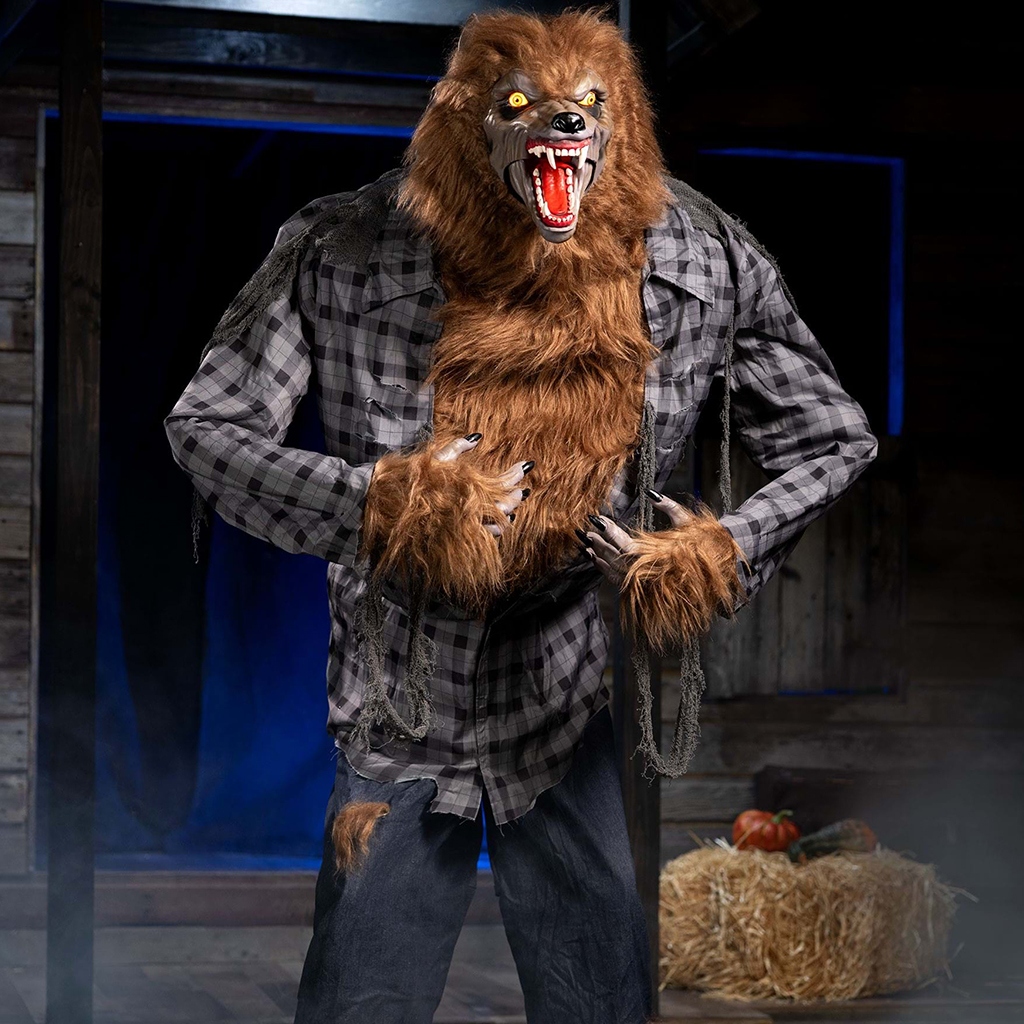 7ft Howling Werewolf Halloween Animatronic