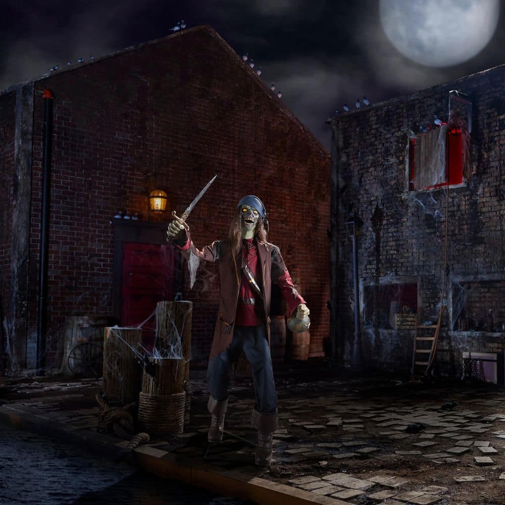 6ft Dead Water Zombie Pirate Halloween Animatronic