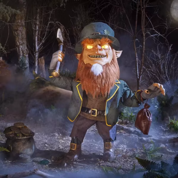 4.5ft Cursed Clover Leprechaun Halloween Animatronic
