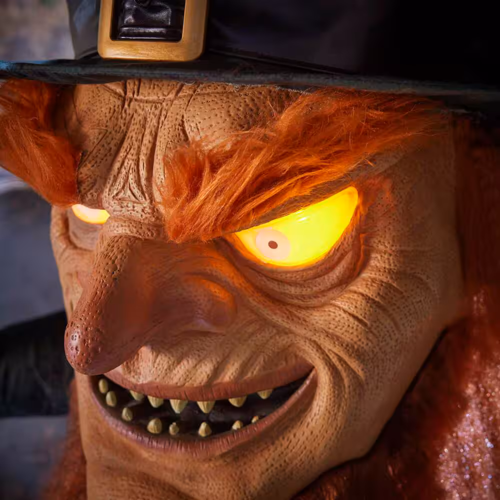 4,5 ft verfluchter Kleeblatt-Leprechaun Halloween-Animatronic