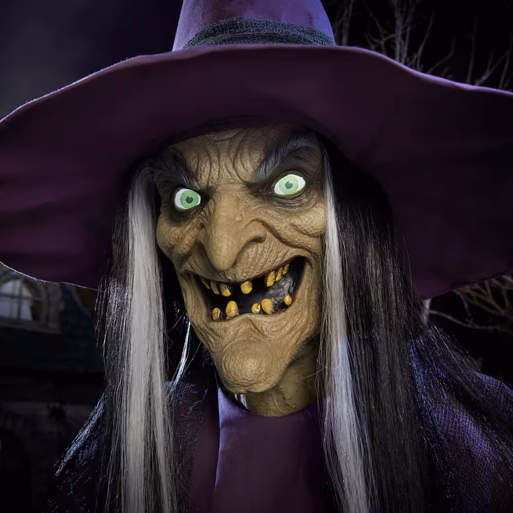 8ft Brewing Witch Halloween Animatronic