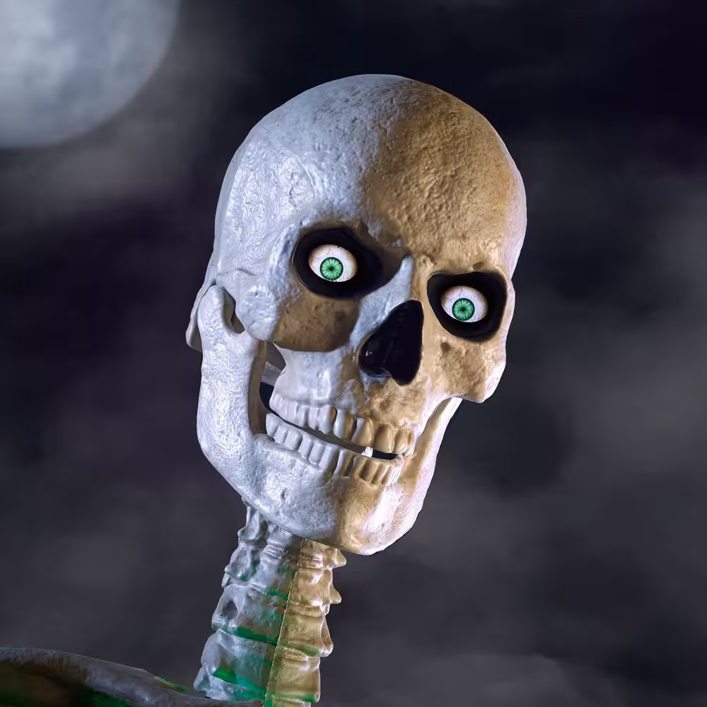 12 Fuß riesiges appgesteuertes Skelett Halloween-Animatronik