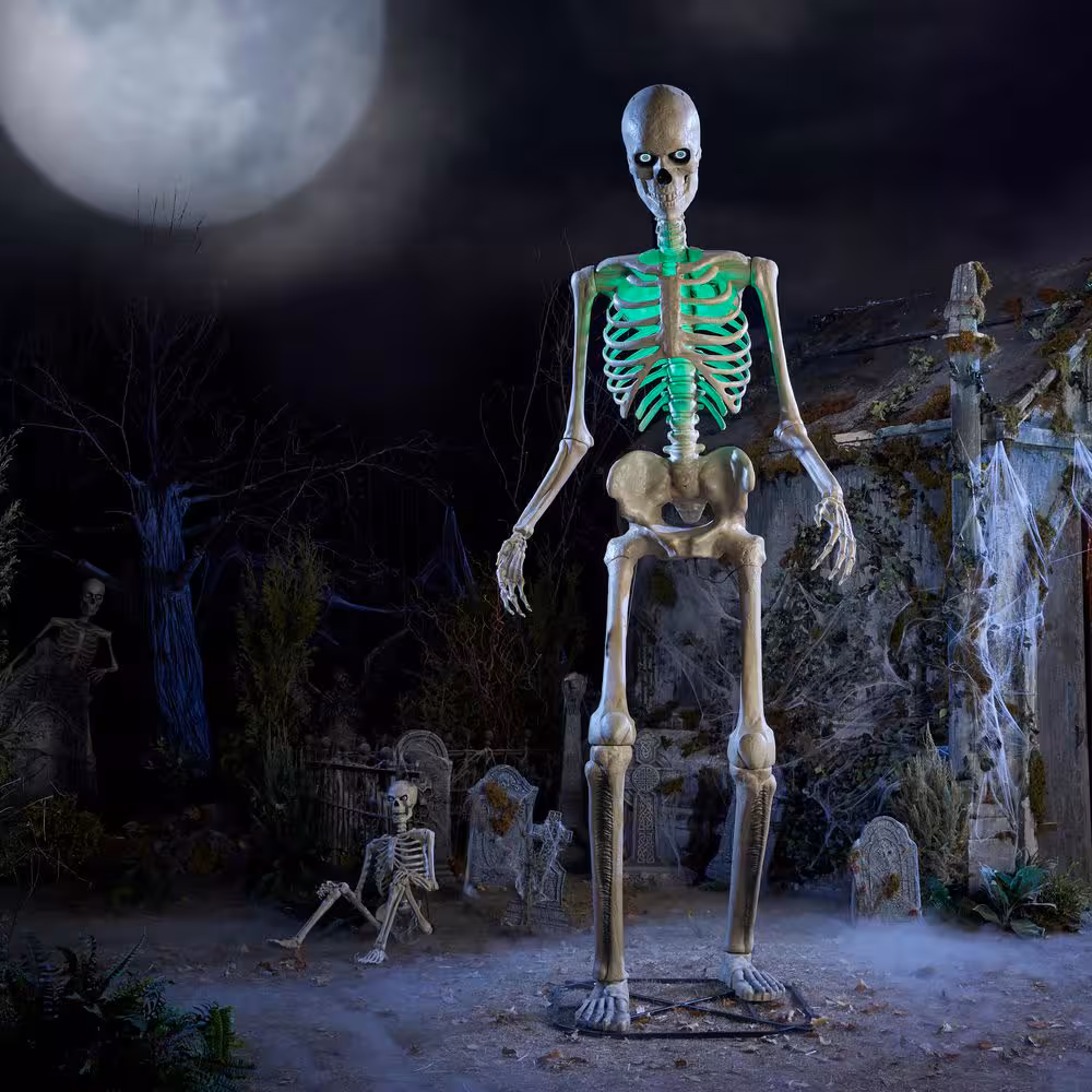 12 Fuß riesiges appgesteuertes Skelett Halloween-Animatronik