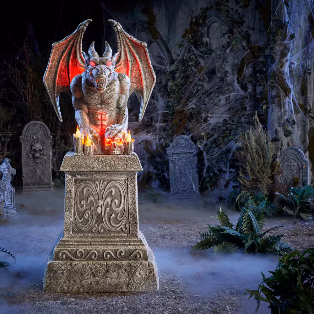 5,5 Fuß großer Gargoyle LED Halloween Animatronic