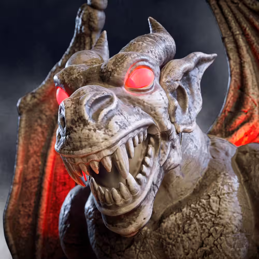 5,5 Fuß großer Gargoyle LED Halloween Animatronic