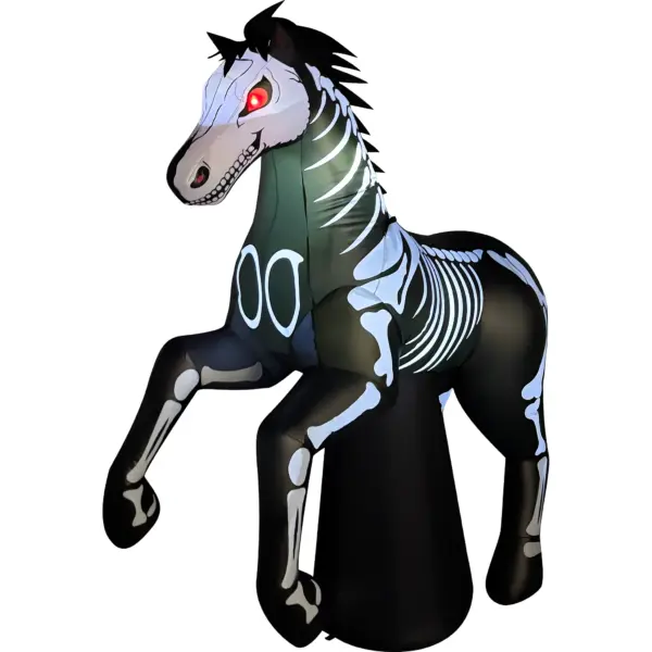 Cheval squelette gonflable d'Halloween de 6,2 pieds