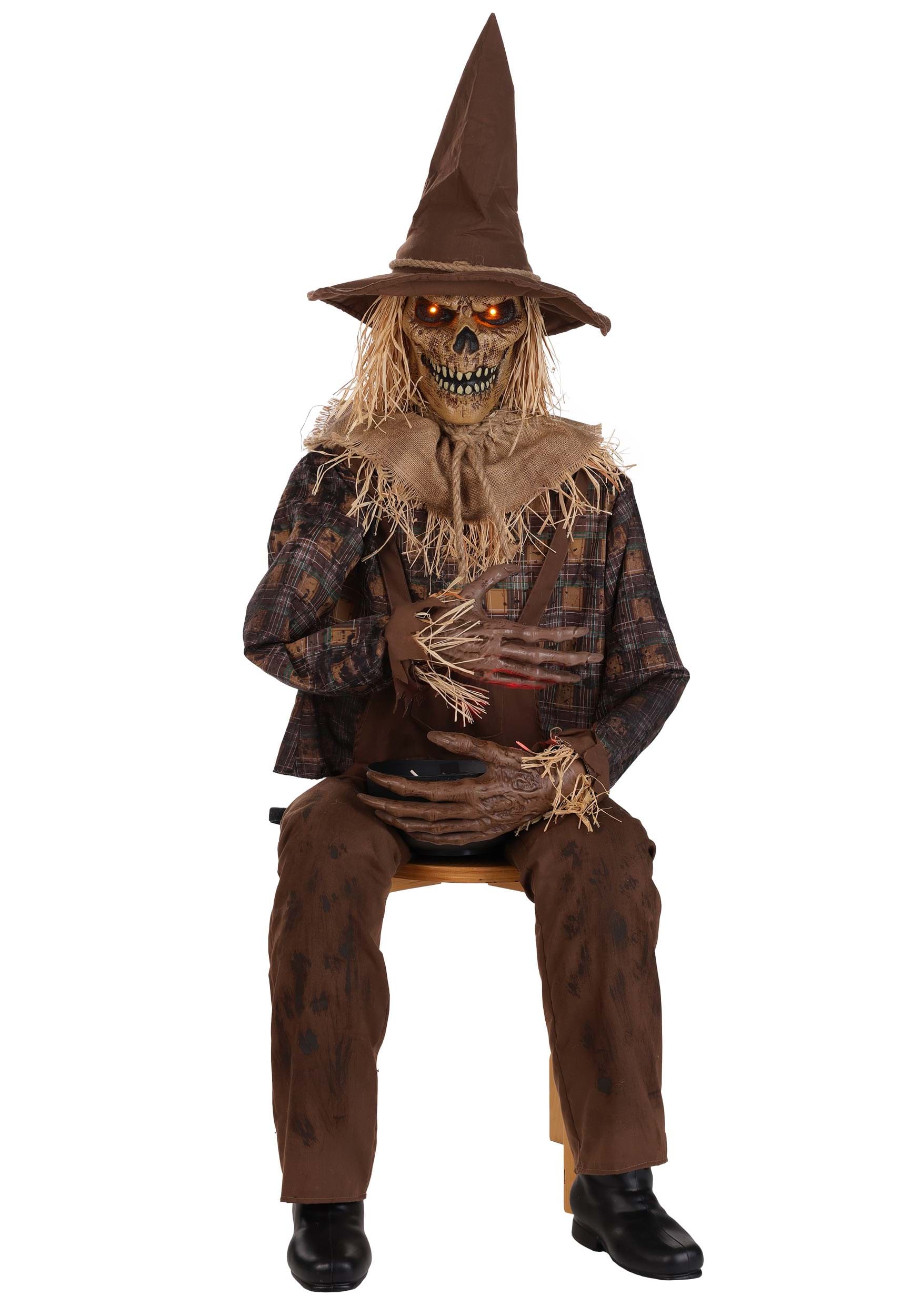 4,8 pieds Scully le poupée effrayante assise pour Halloween