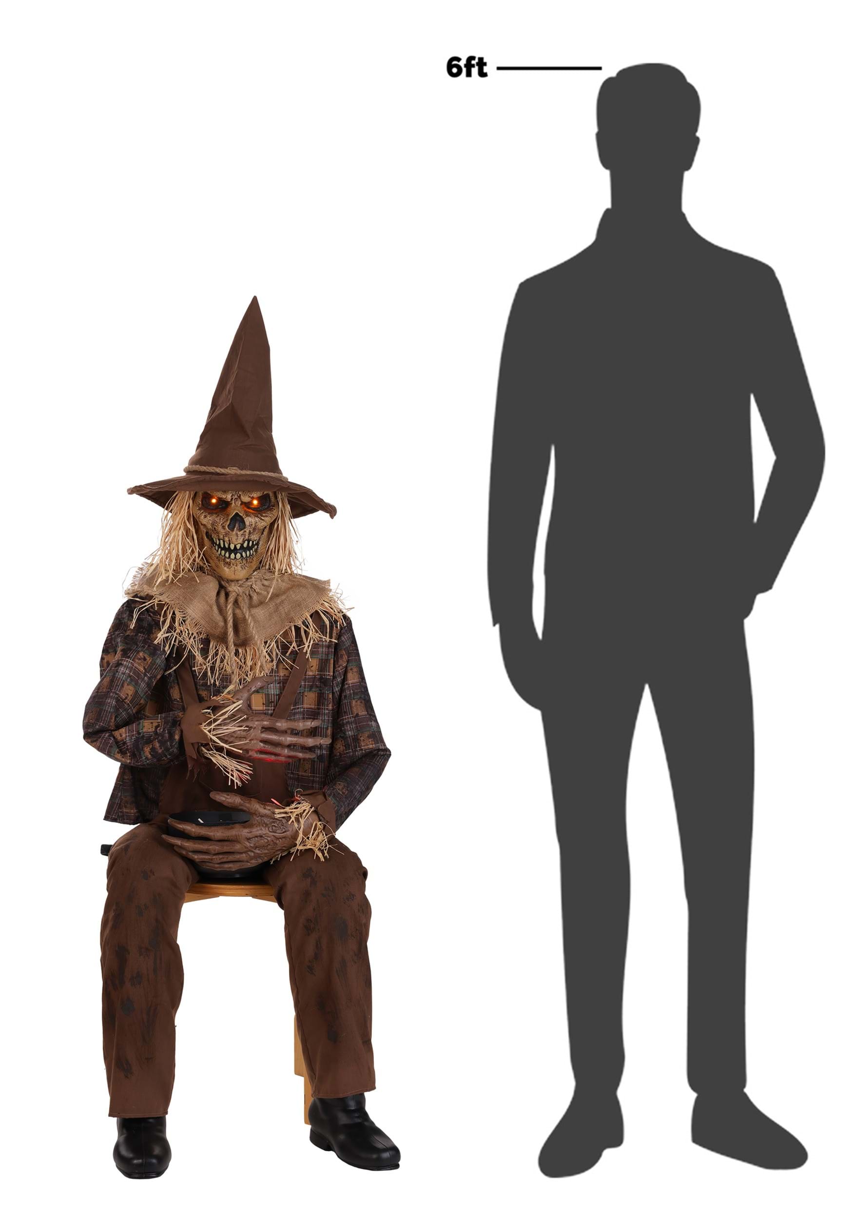 4,8 pieds Scully le poupée effrayante assise pour Halloween