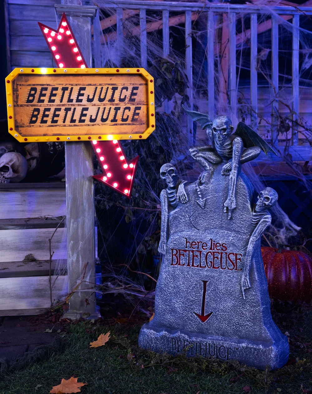 Ci-gît Beetlejuice Pierre tombale LED accessoire d'Halloween (Spirit Halloween)