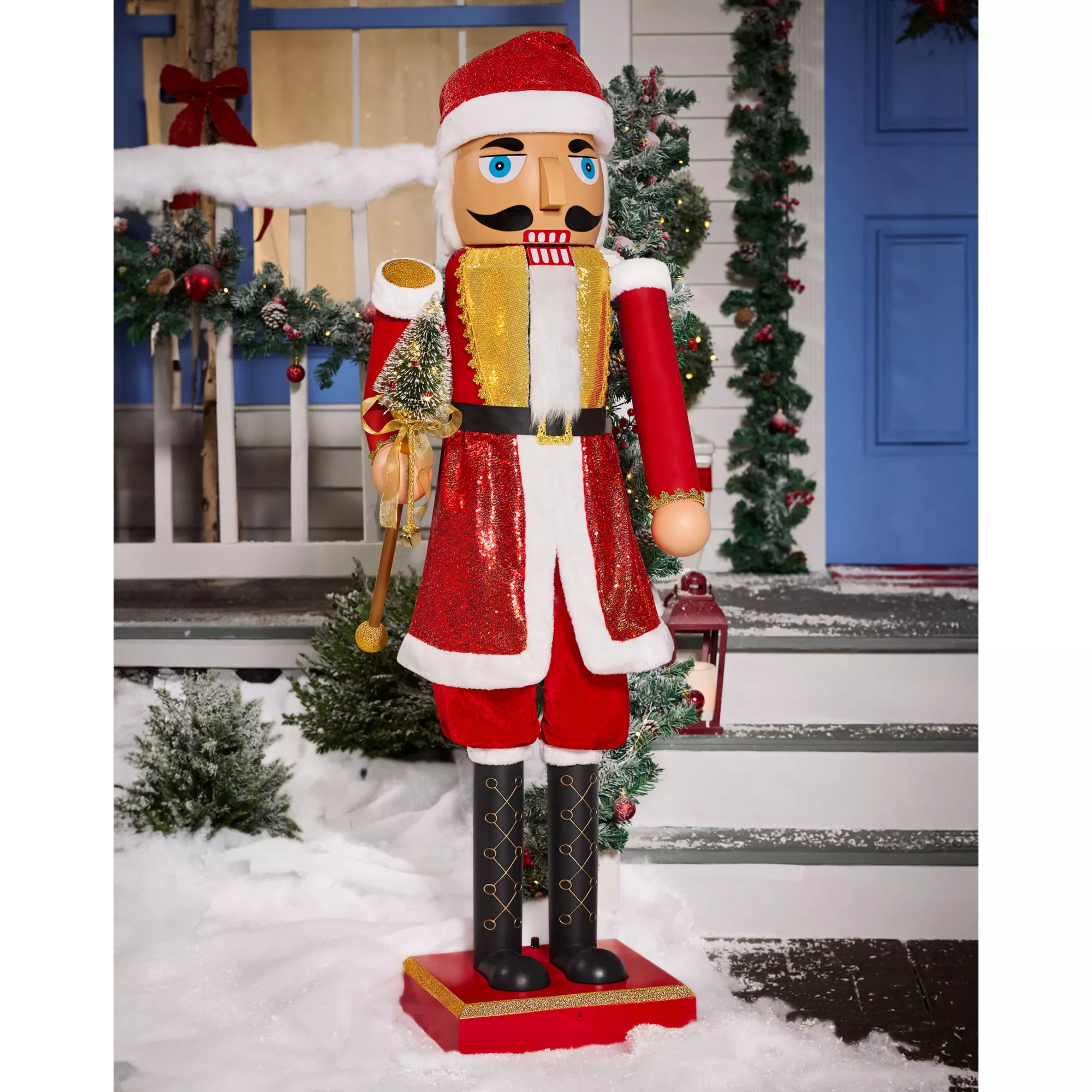 5ft Collapsible Santa Nutcracker Animatronic