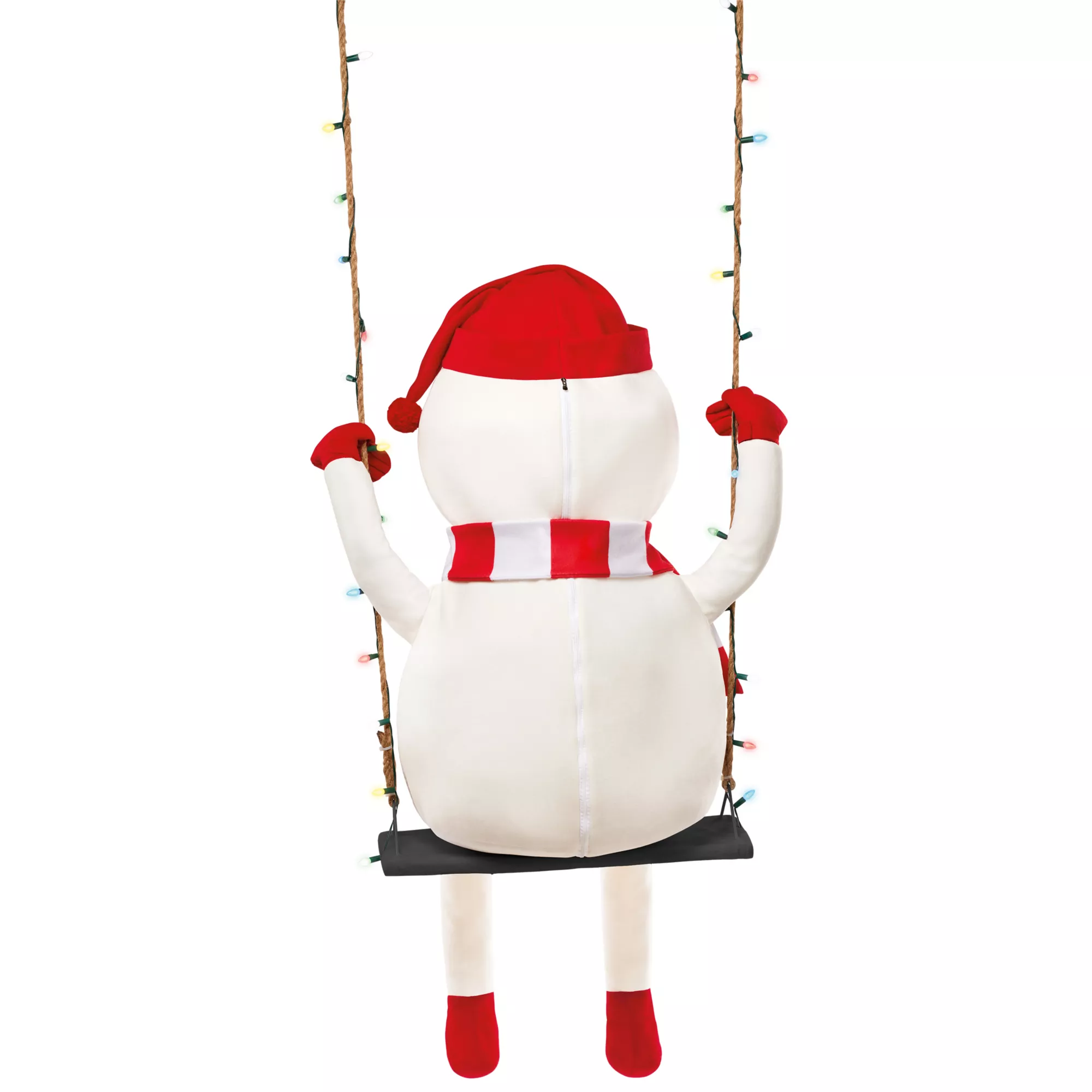 3.8ft Swinging Snowman Animatronic