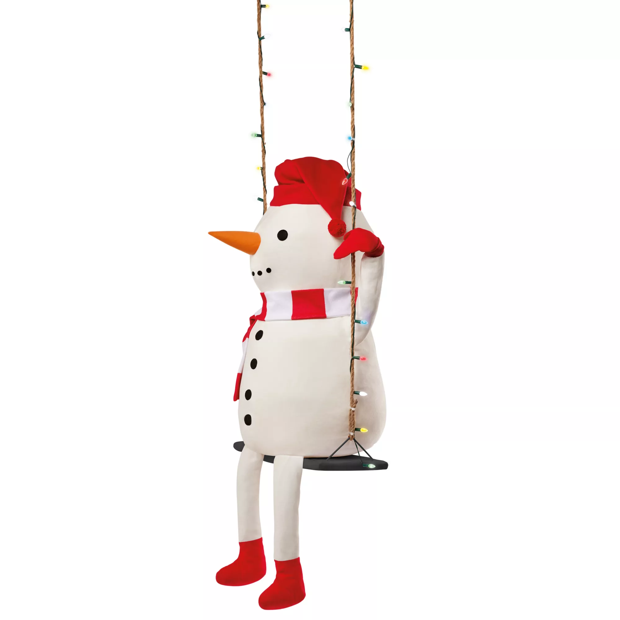 3.8ft Swinging Snowman Animatronic