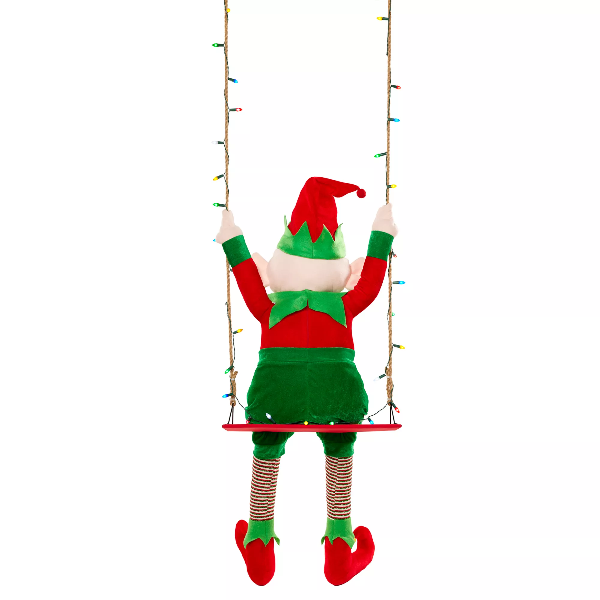4ft Swinging Elf Christmas Animatronic